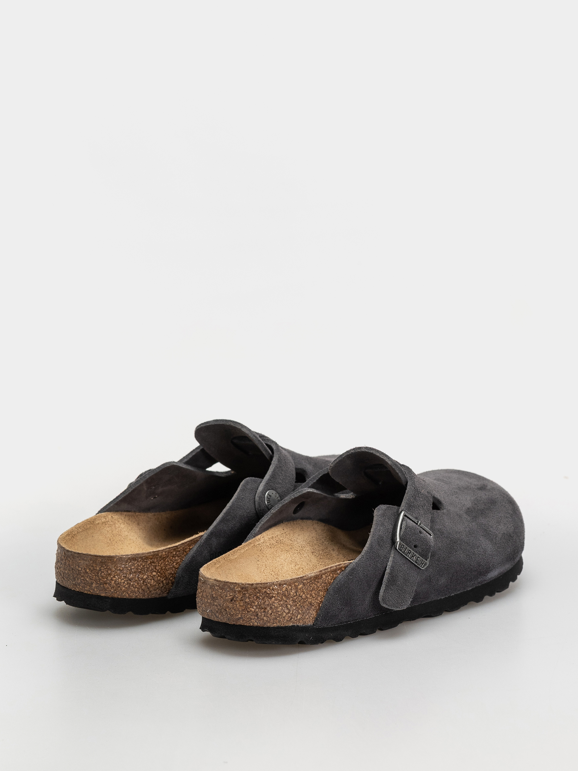 Šľapky Birkenstock Boston Suede Leather Narrow (charcoal)
