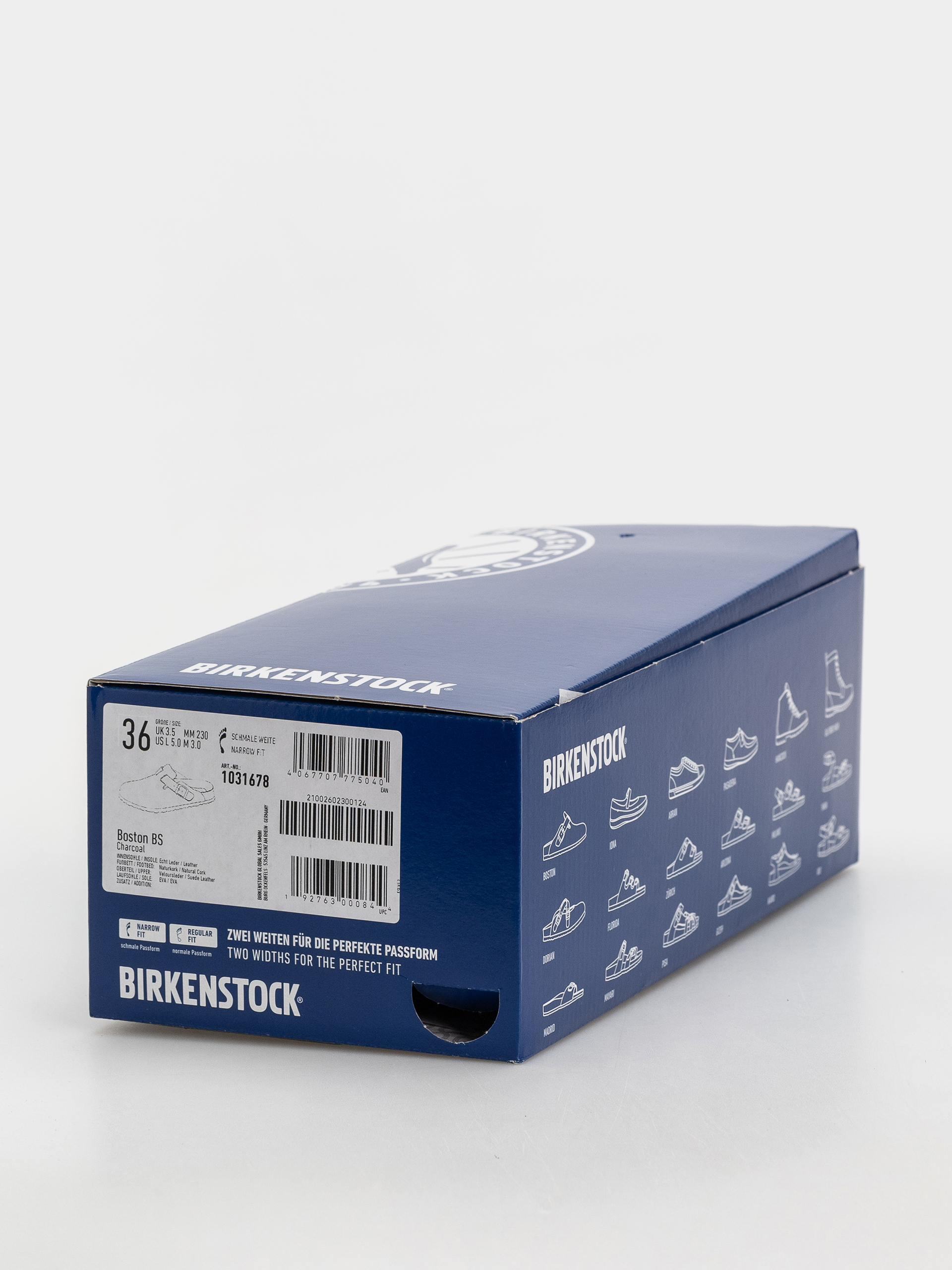 Šľapky Birkenstock Boston Suede Leather Narrow (charcoal)