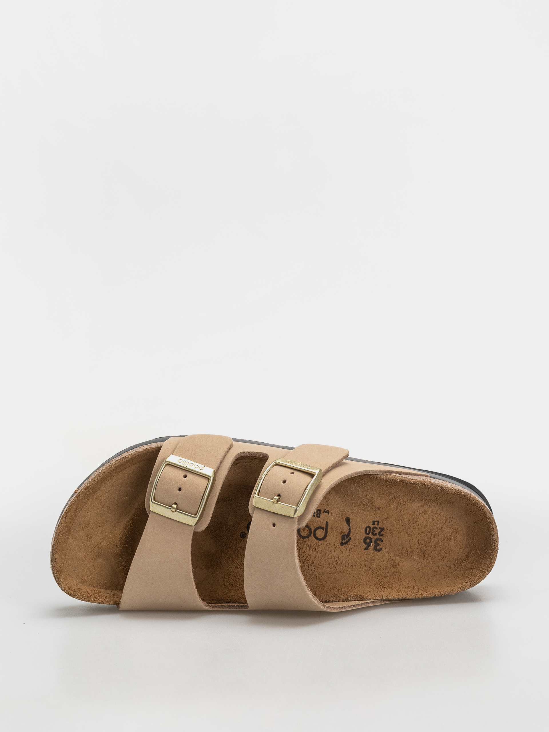 Šľapky Birkenstock Arizona Flex Platform Nubuck Leather Narrow Wmn (sandcastle)