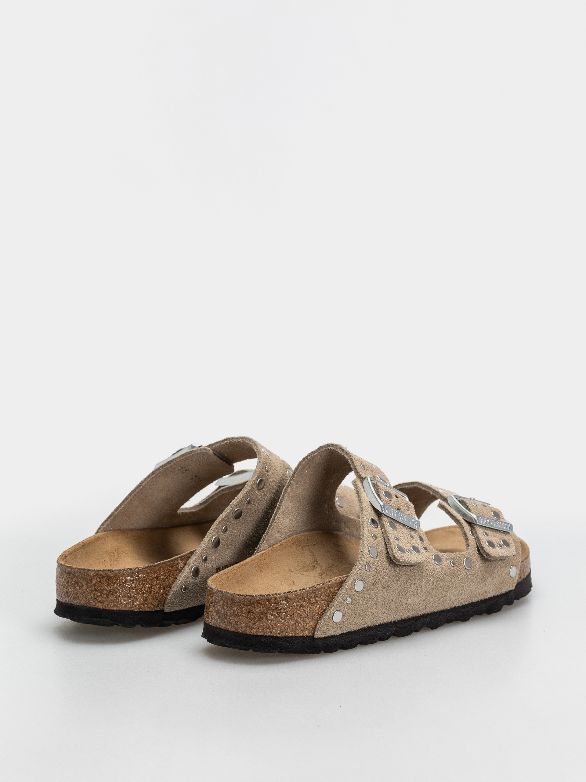 Šľapky Birkenstock Arizona Rivets Suede Leather Narrow Wmn (taupe)