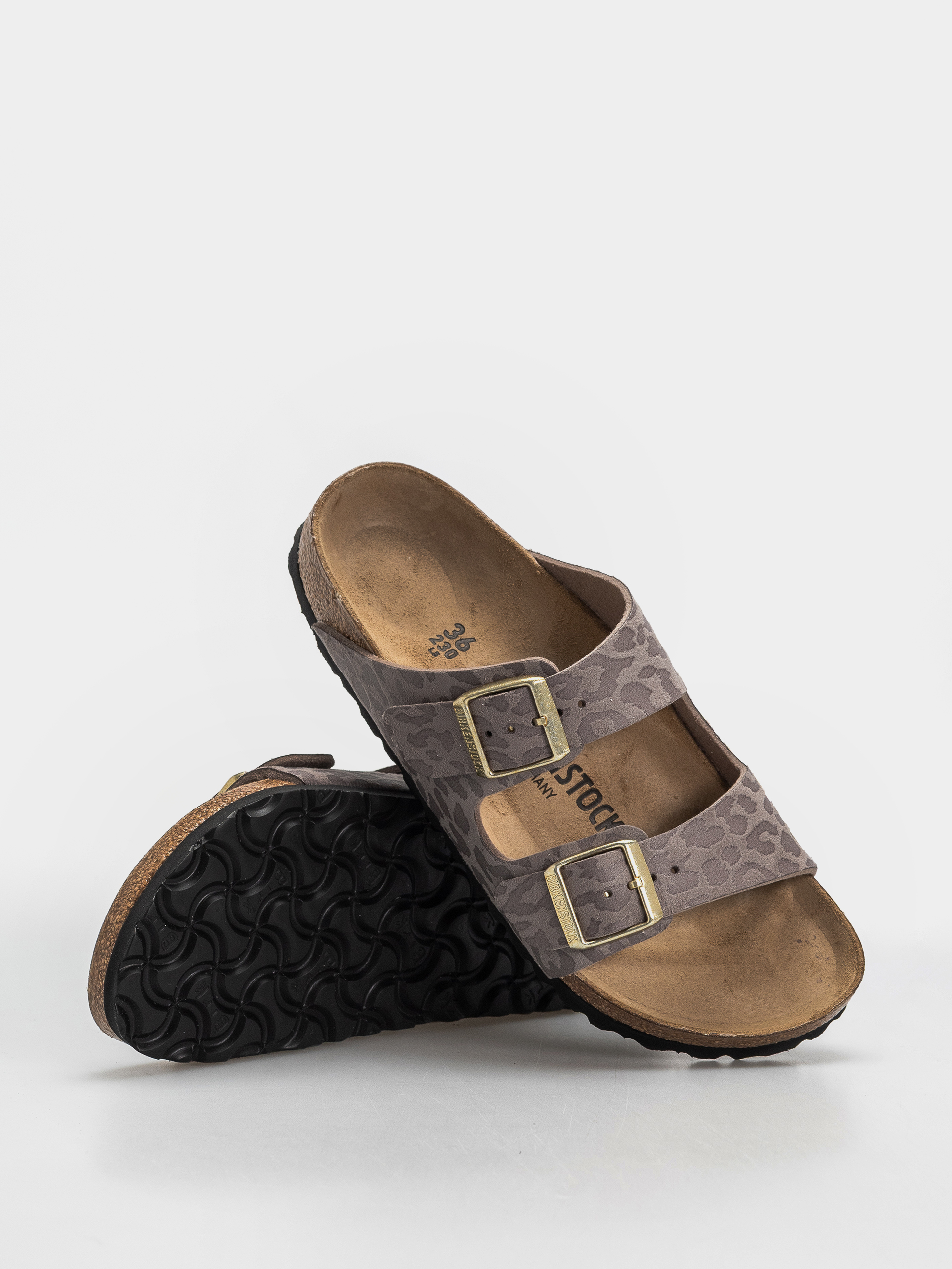 Šľapky Birkenstock Arizona Synthetics Narrow Wmn (syn leo grey taupe)