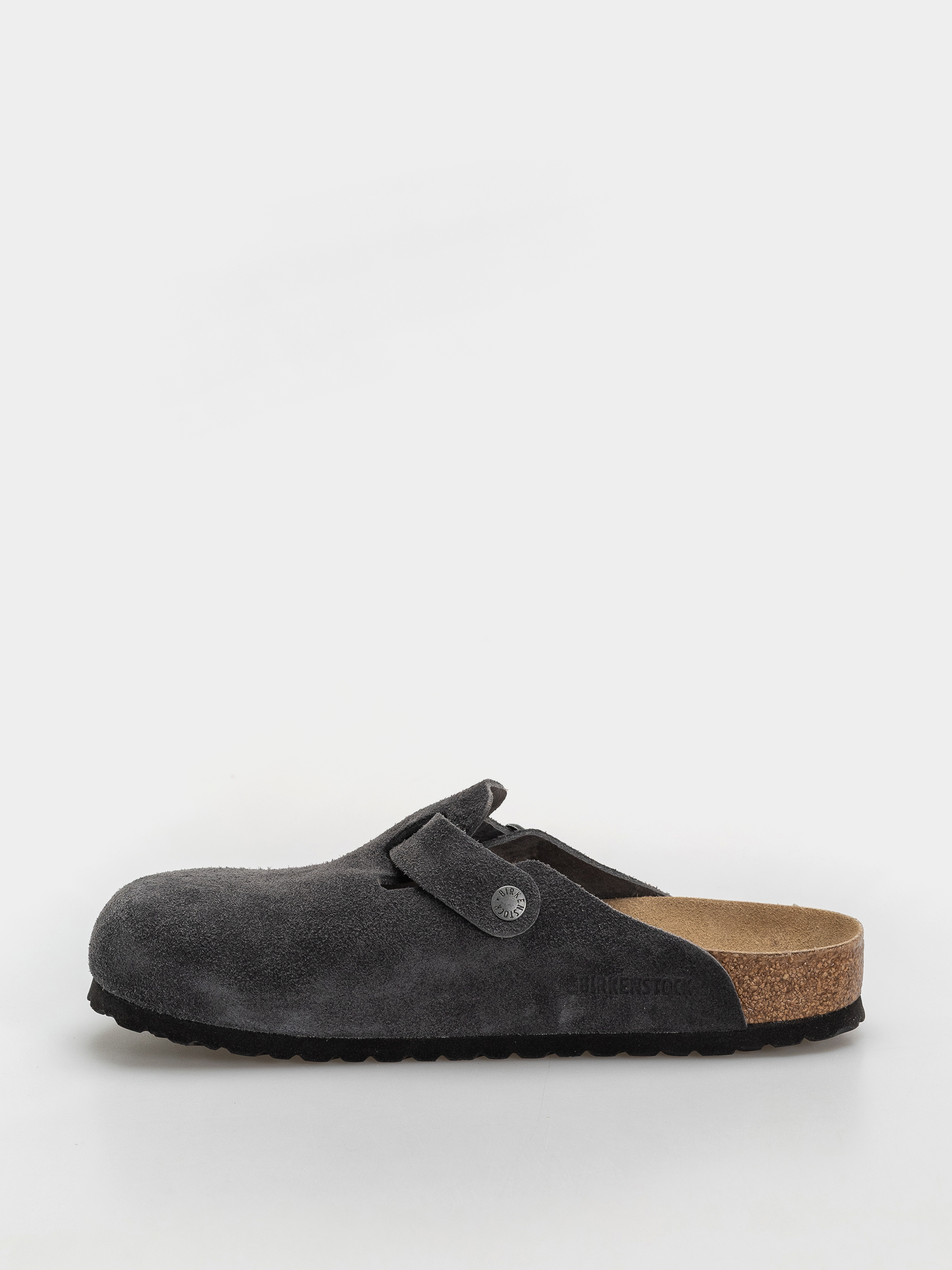 Šľapky Birkenstock Boston Suede Leather Regular (charcoal)