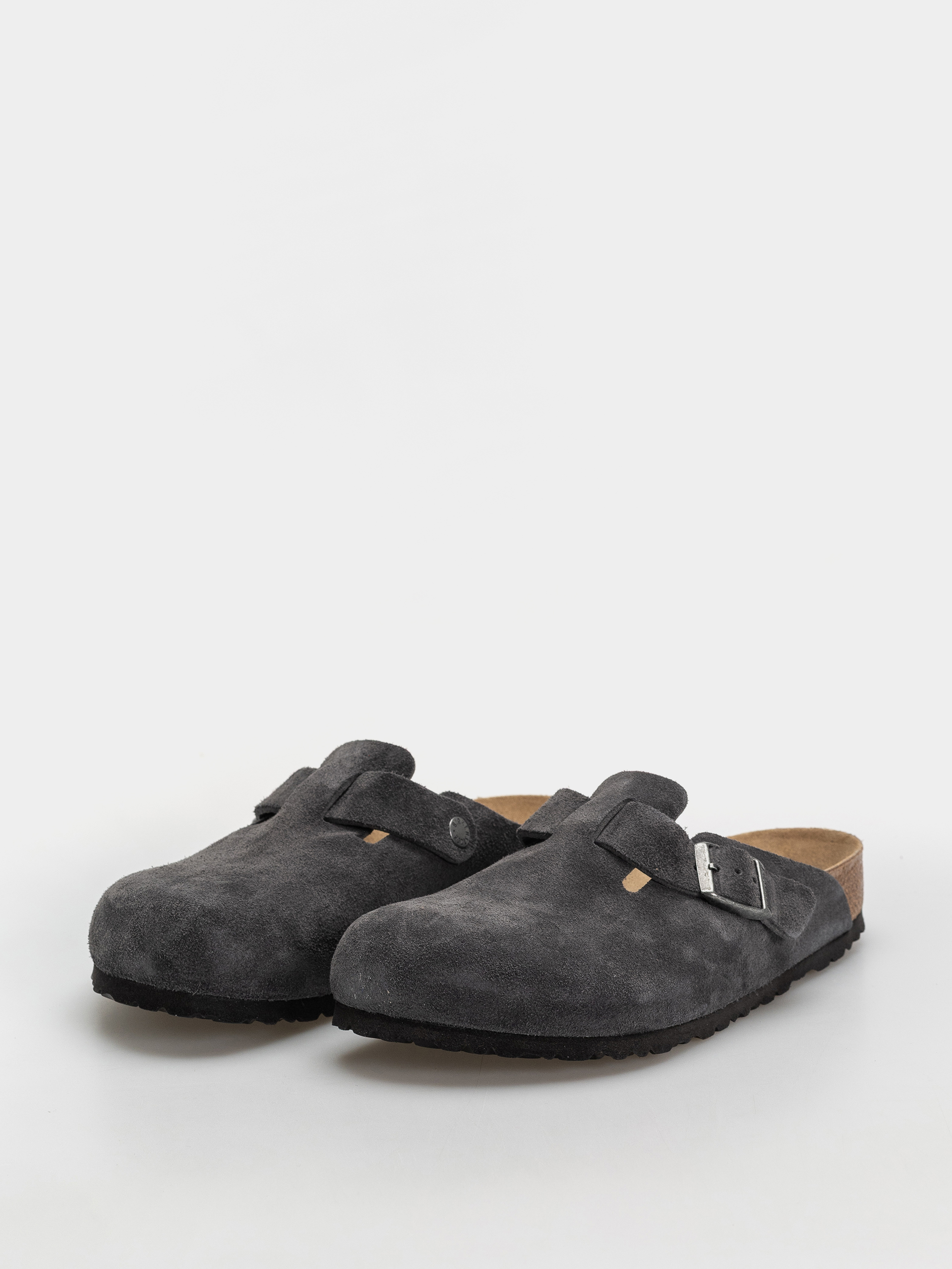 Šľapky Birkenstock Boston Suede Leather Regular (charcoal)