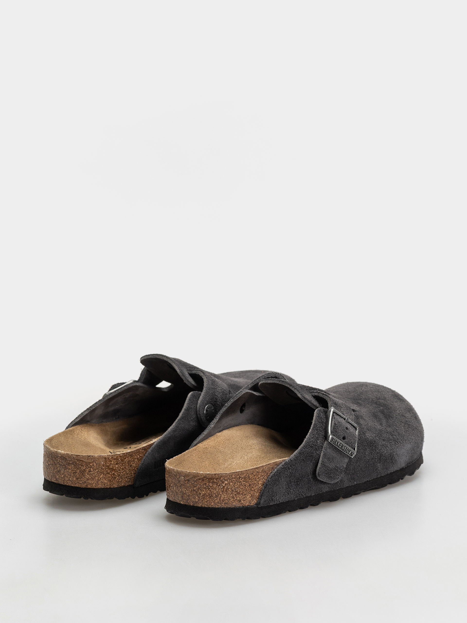 Šľapky Birkenstock Boston Suede Leather Regular (charcoal)
