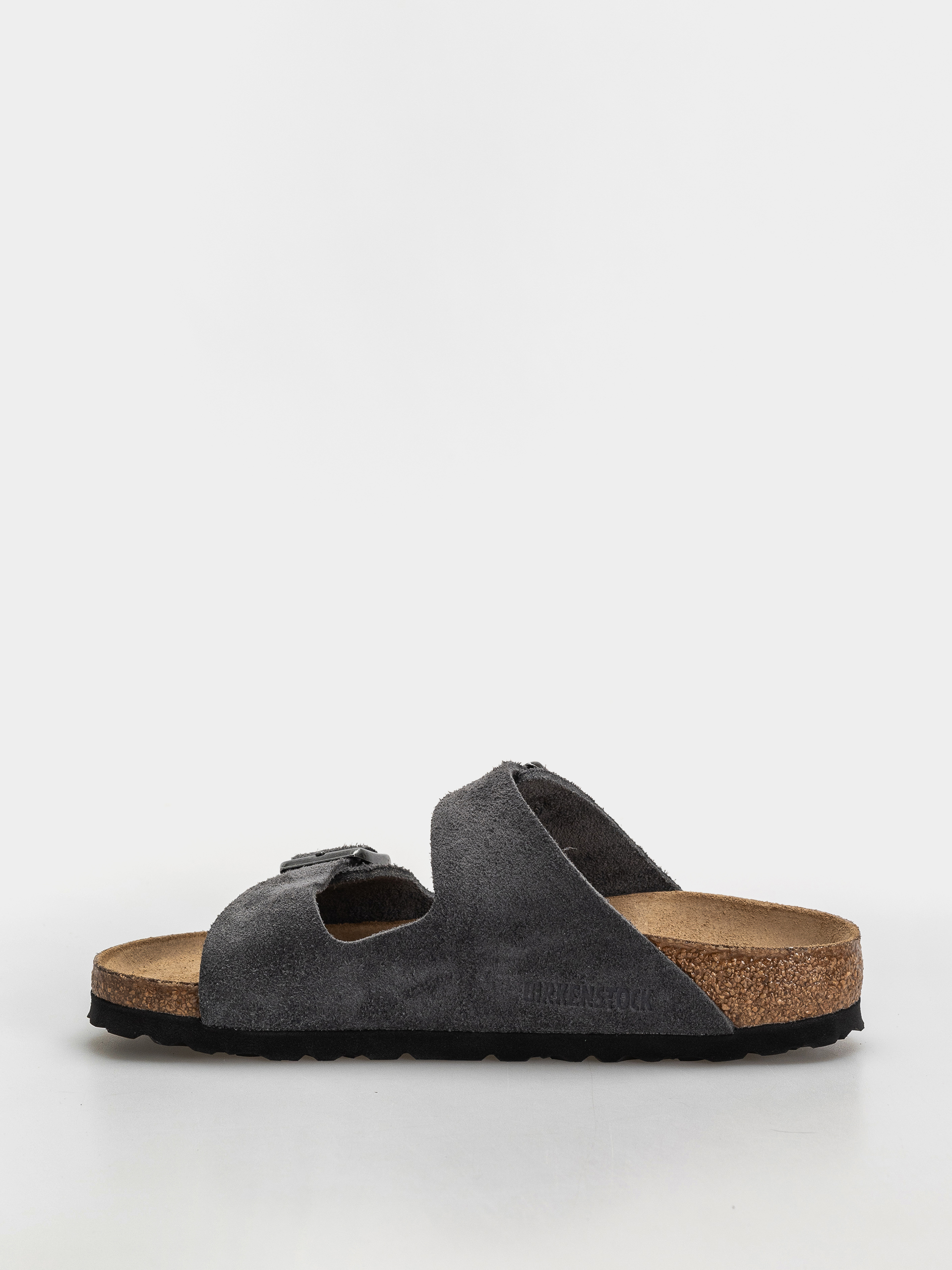 Šľapky Birkenstock Arizona Suede Leather Narrow (charcoal)
