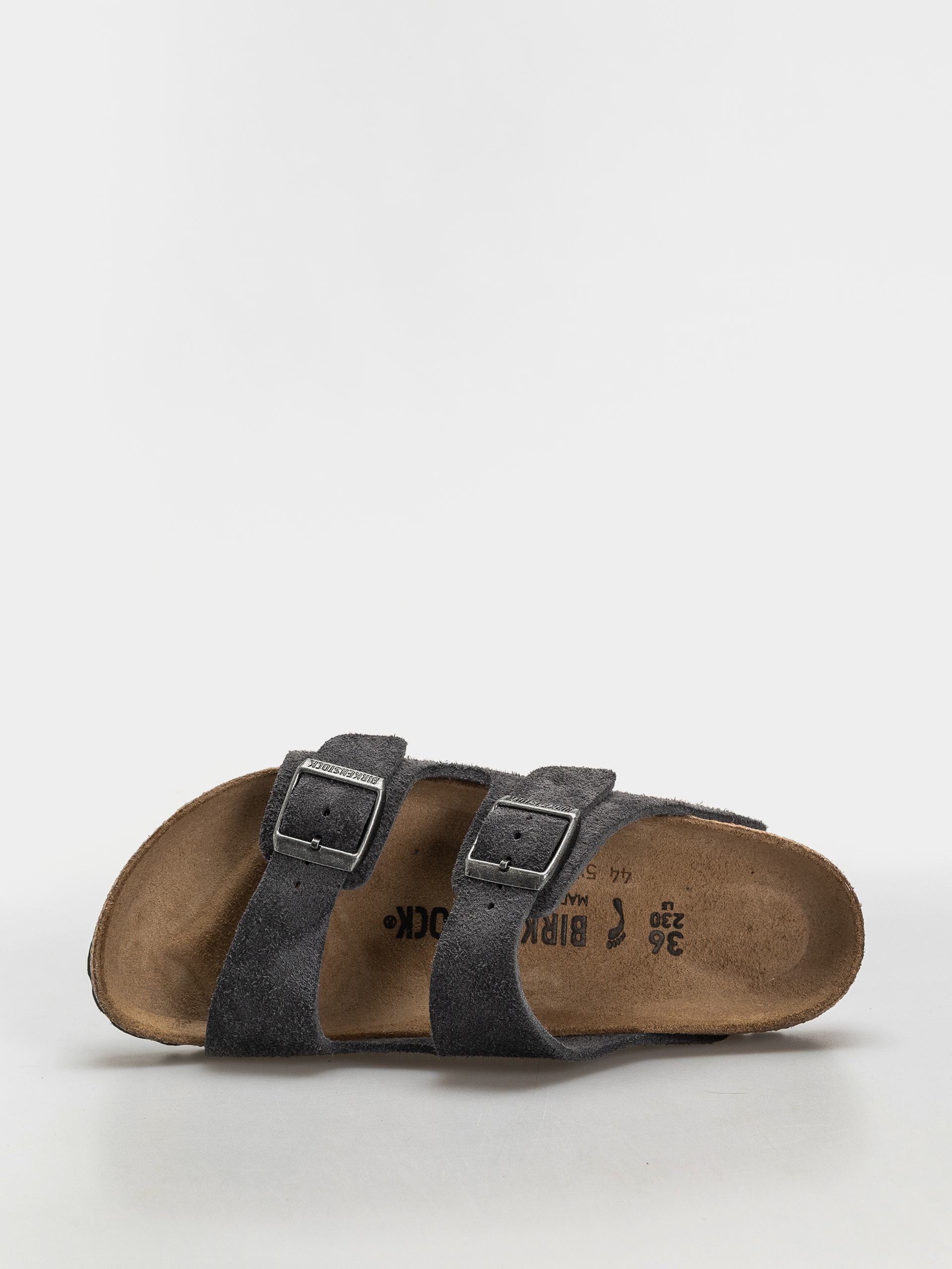 Šľapky Birkenstock Arizona Suede Leather Narrow (charcoal)