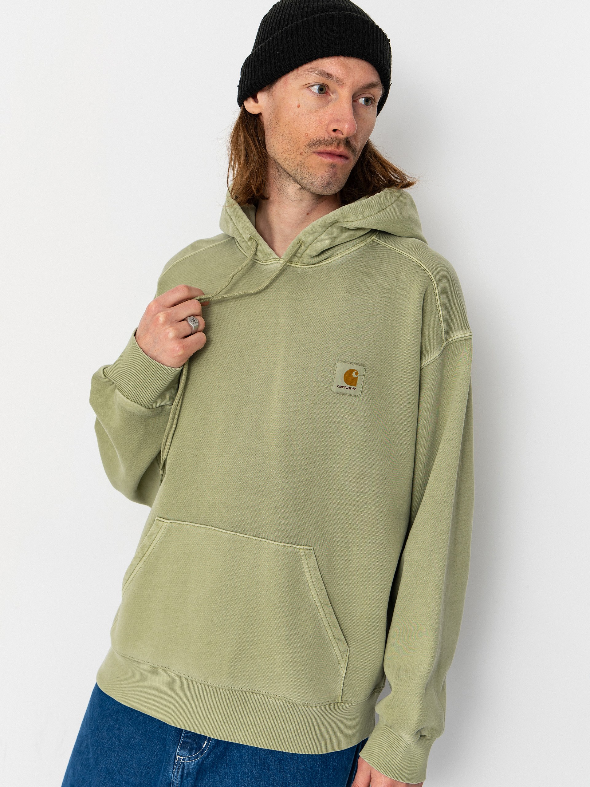 Mikina s kapucu0148ou Carhartt WIP Nelson HD (gentle green)