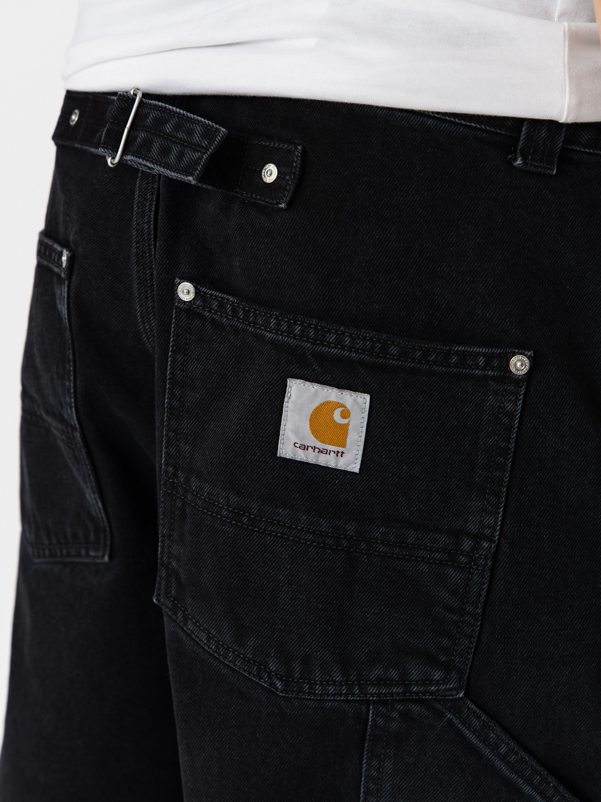 Nohavice Carhartt WIP Belmont (black stone washed)