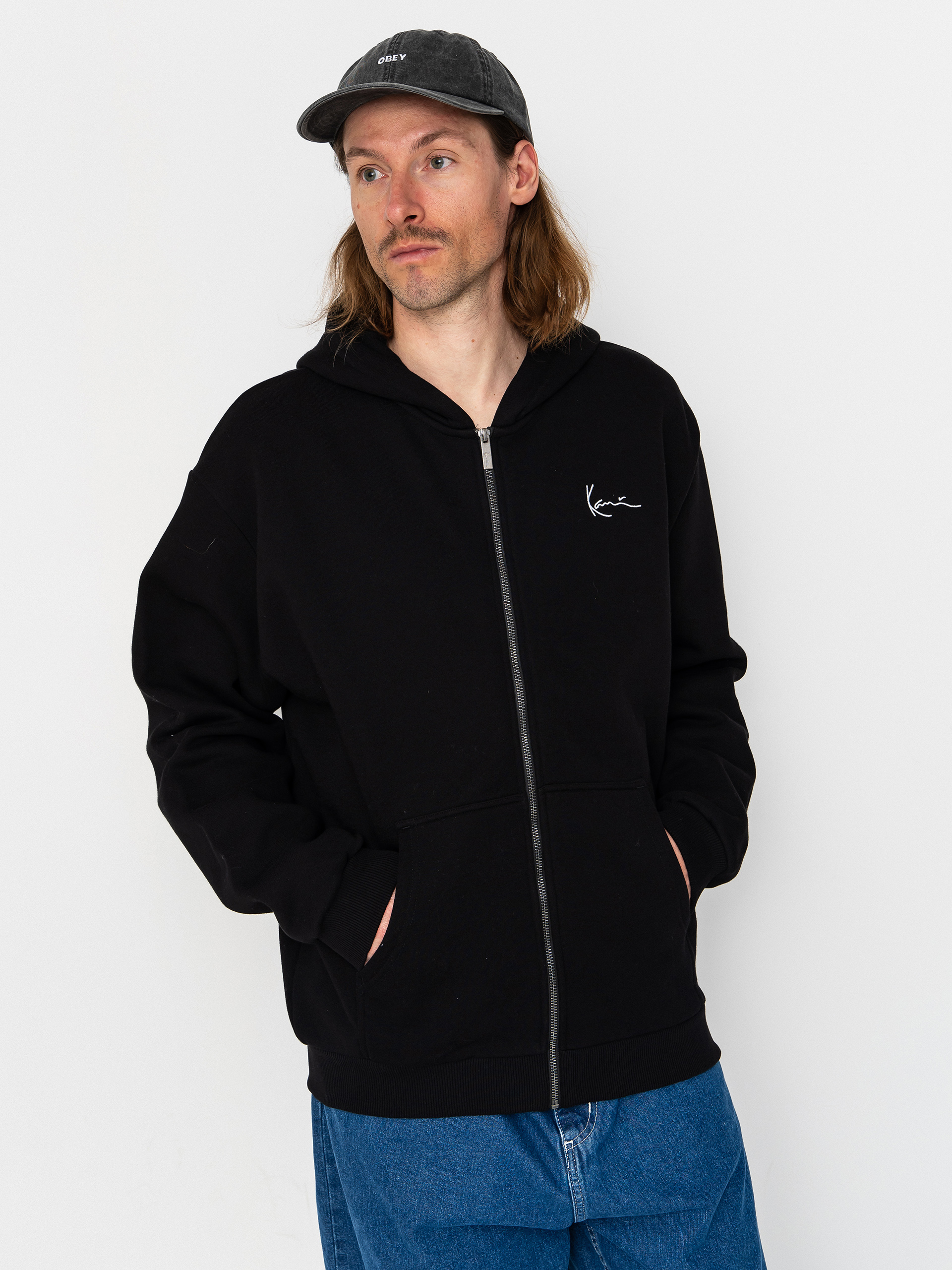 Mikina s kapucňou Karl Kani Chest Signature Essential ZHD