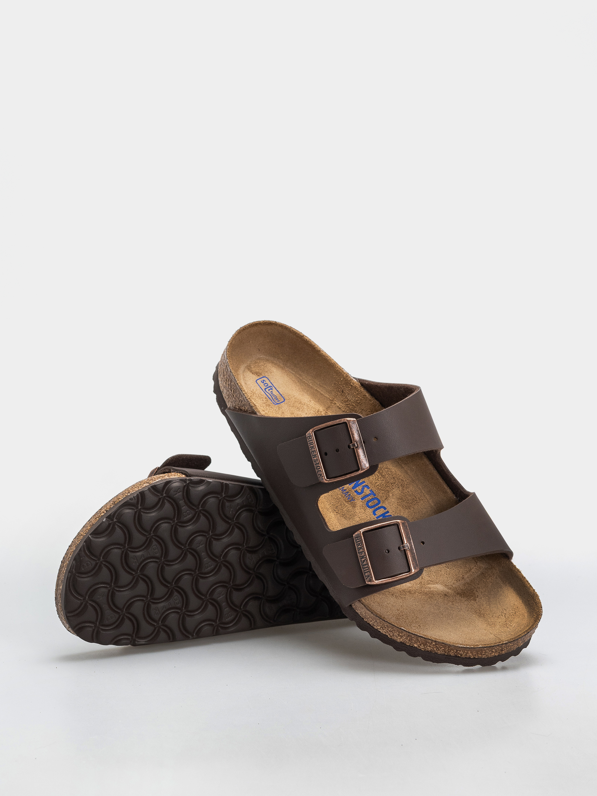 Šľapky Birkenstock Arizona Soft Footbed Birko Flor Regular (dark brown)