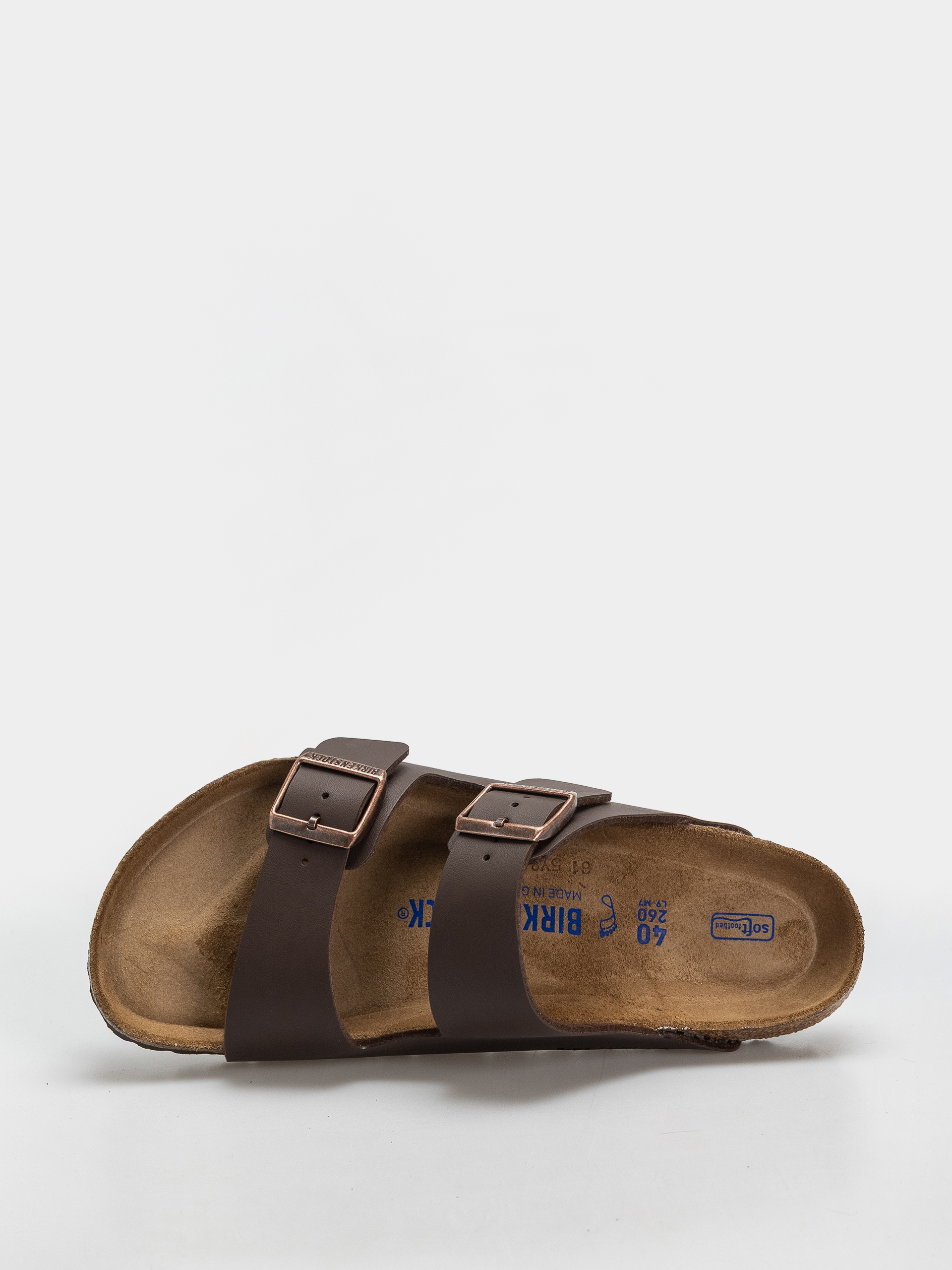Šľapky Birkenstock Arizona Soft Footbed Birko Flor Regular (dark brown)