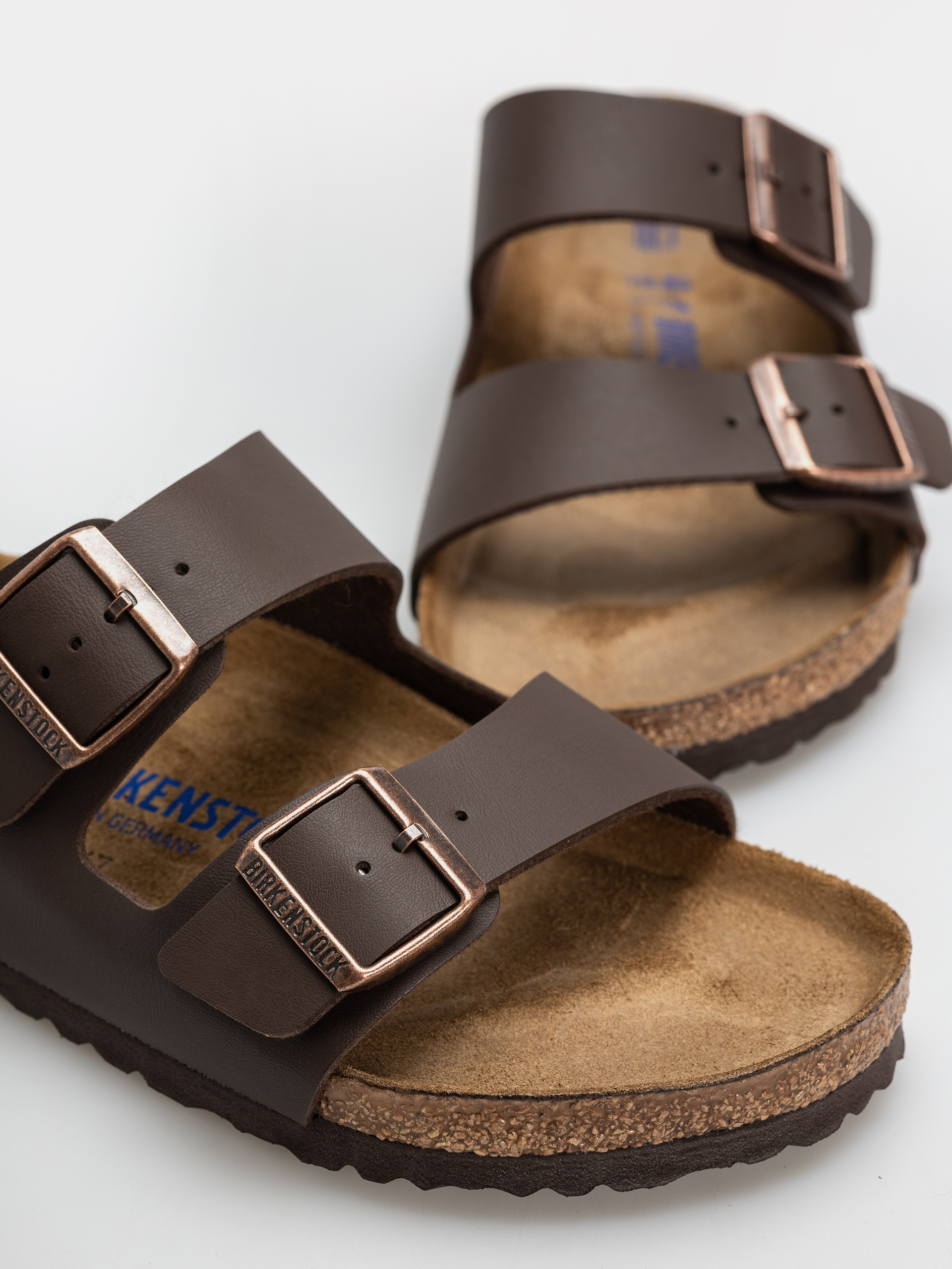 Šľapky Birkenstock Arizona Soft Footbed Birko Flor Regular (dark brown)
