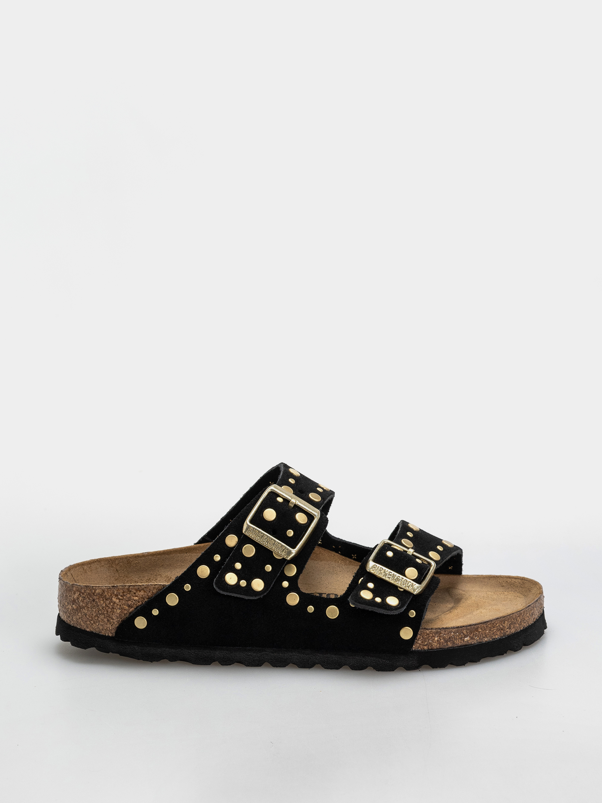 Šľapky Birkenstock Arizona Rivets Suede Leather Narrow Wmn