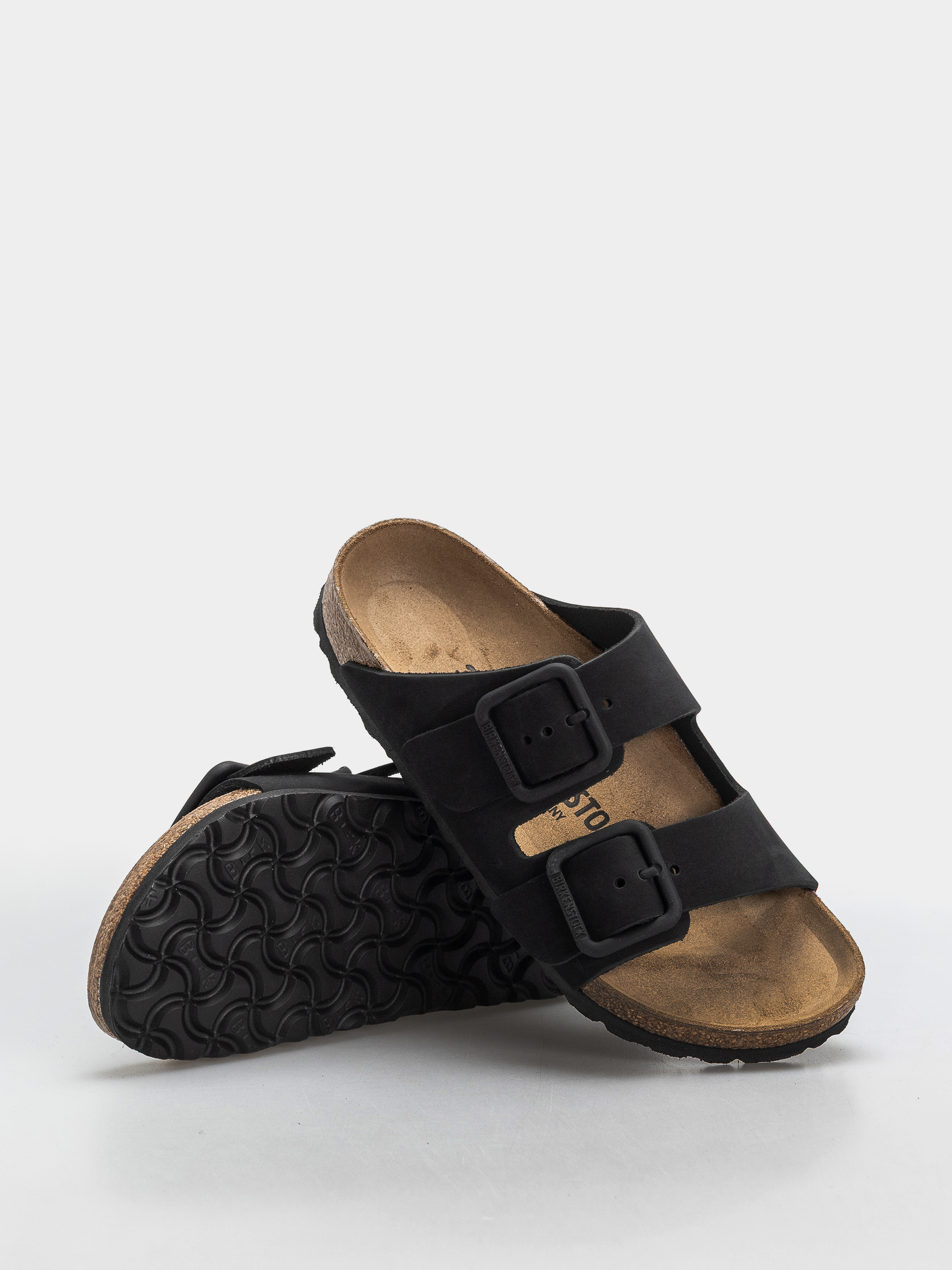 Šľapky Birkenstock Arizona Wire Buckle Nubuck Leather Narrow (black)