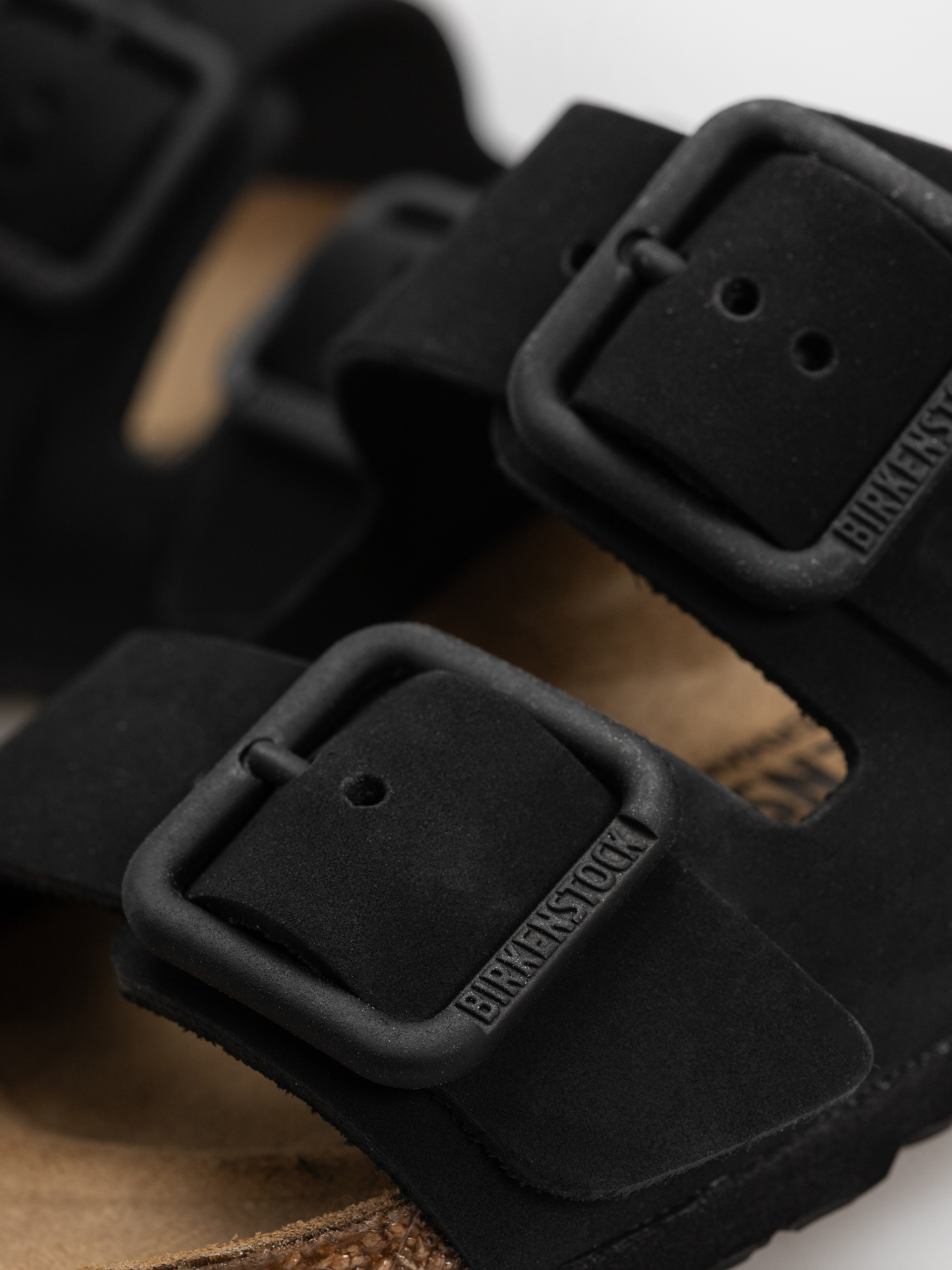 Šľapky Birkenstock Arizona Wire Buckle Nubuck Leather Narrow (black)