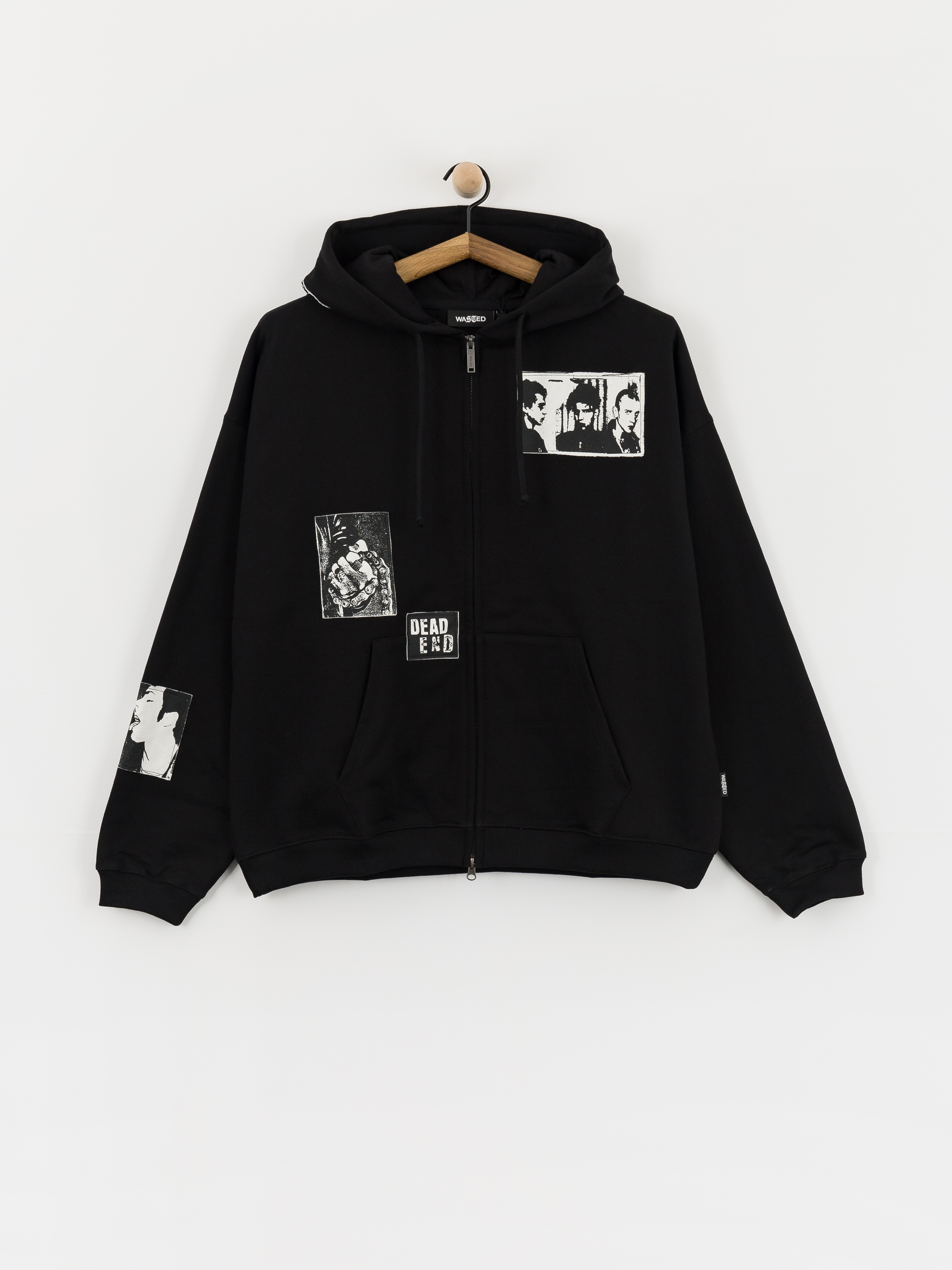 Mikina s kapucňou Wasted Paris Taunt Boxy ZHD (black)