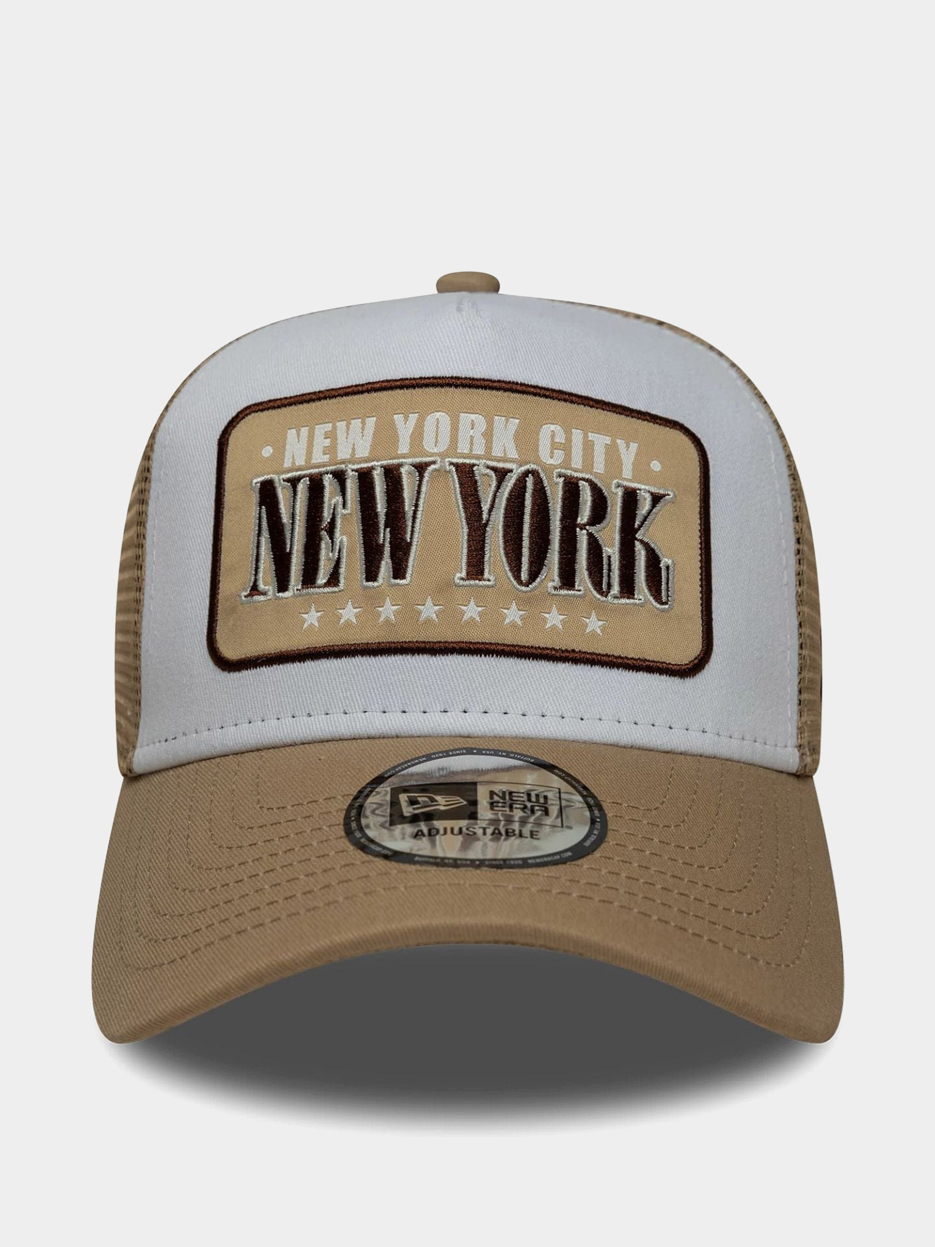 Šiltovka New Era Location Patch Trucker (camel/white)