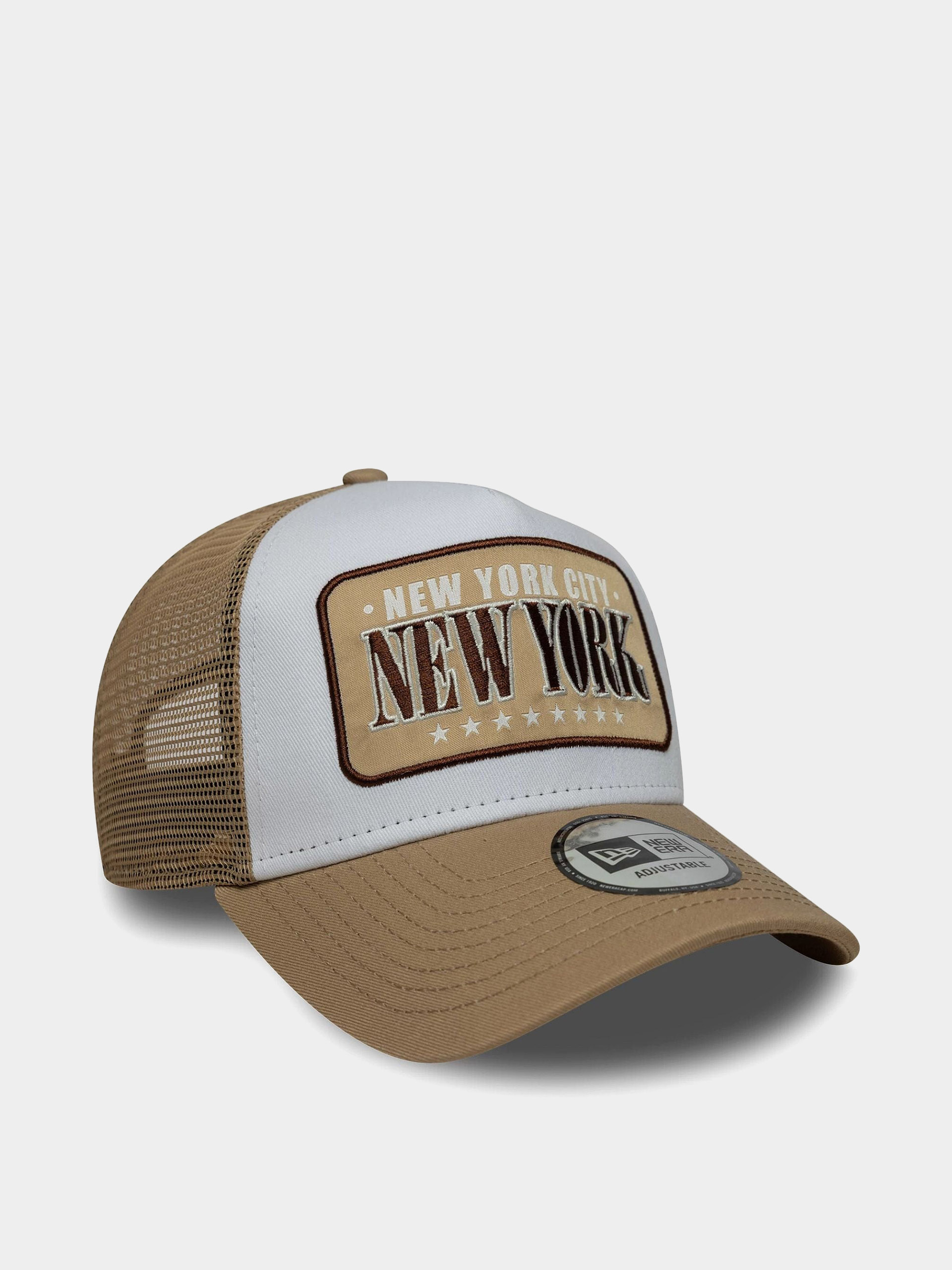 Šiltovka New Era Location Patch Trucker (camel/white)
