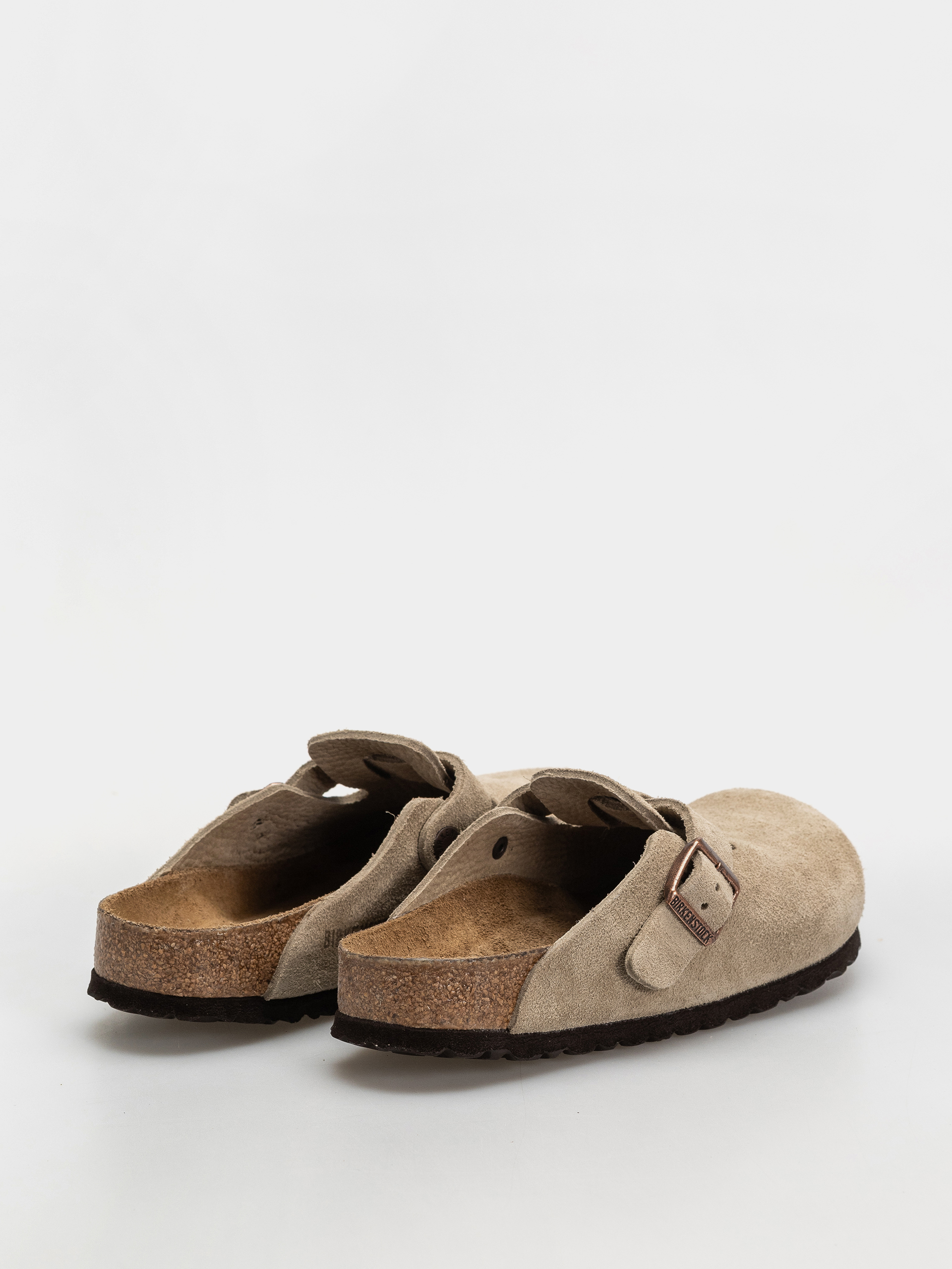 Šľapky Birkenstock Boston Soft Footbed Suede Leather Regular (taupe)