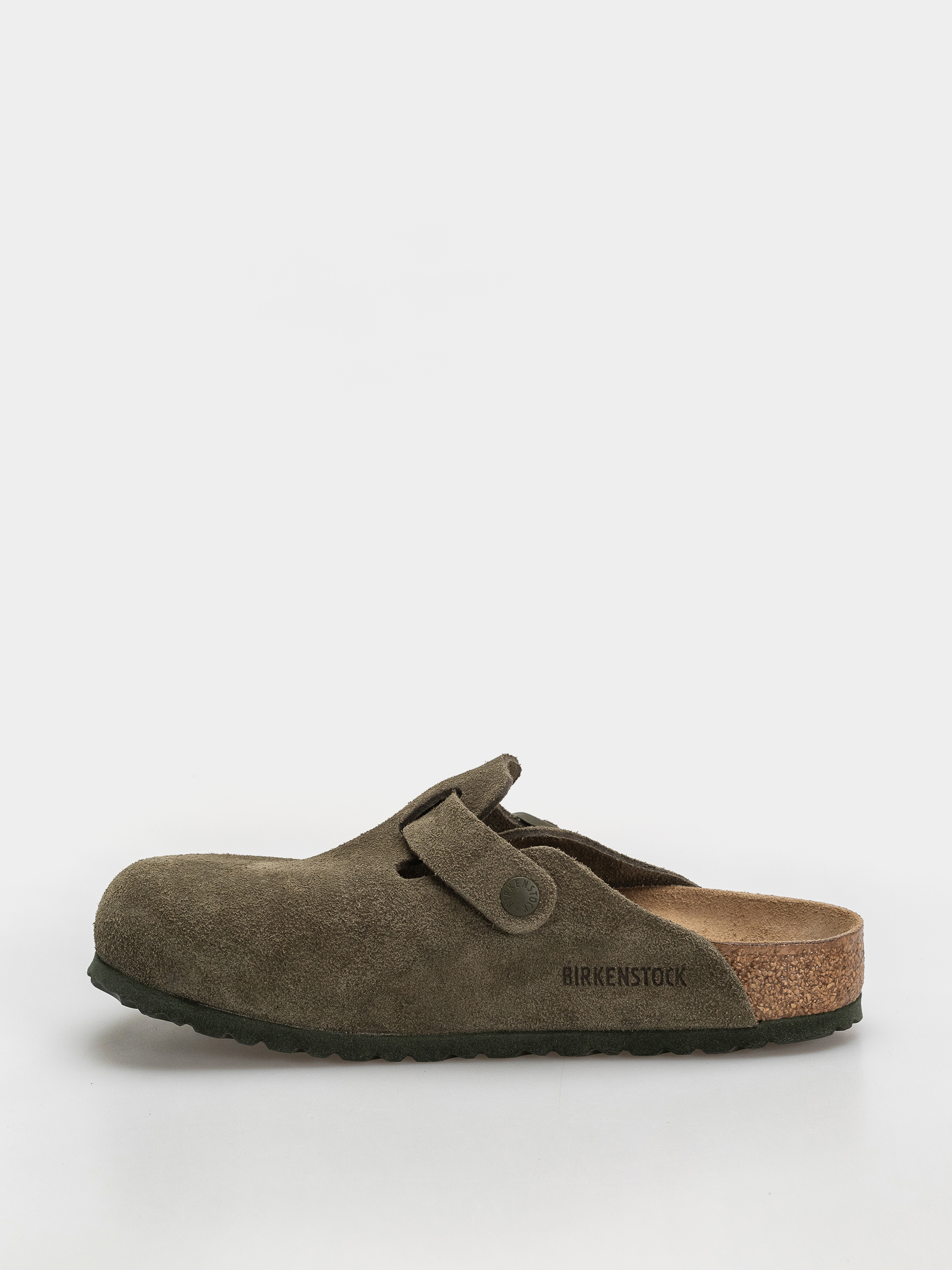 Šľapky Birkenstock Boston Suede Leather Regular (thyme)