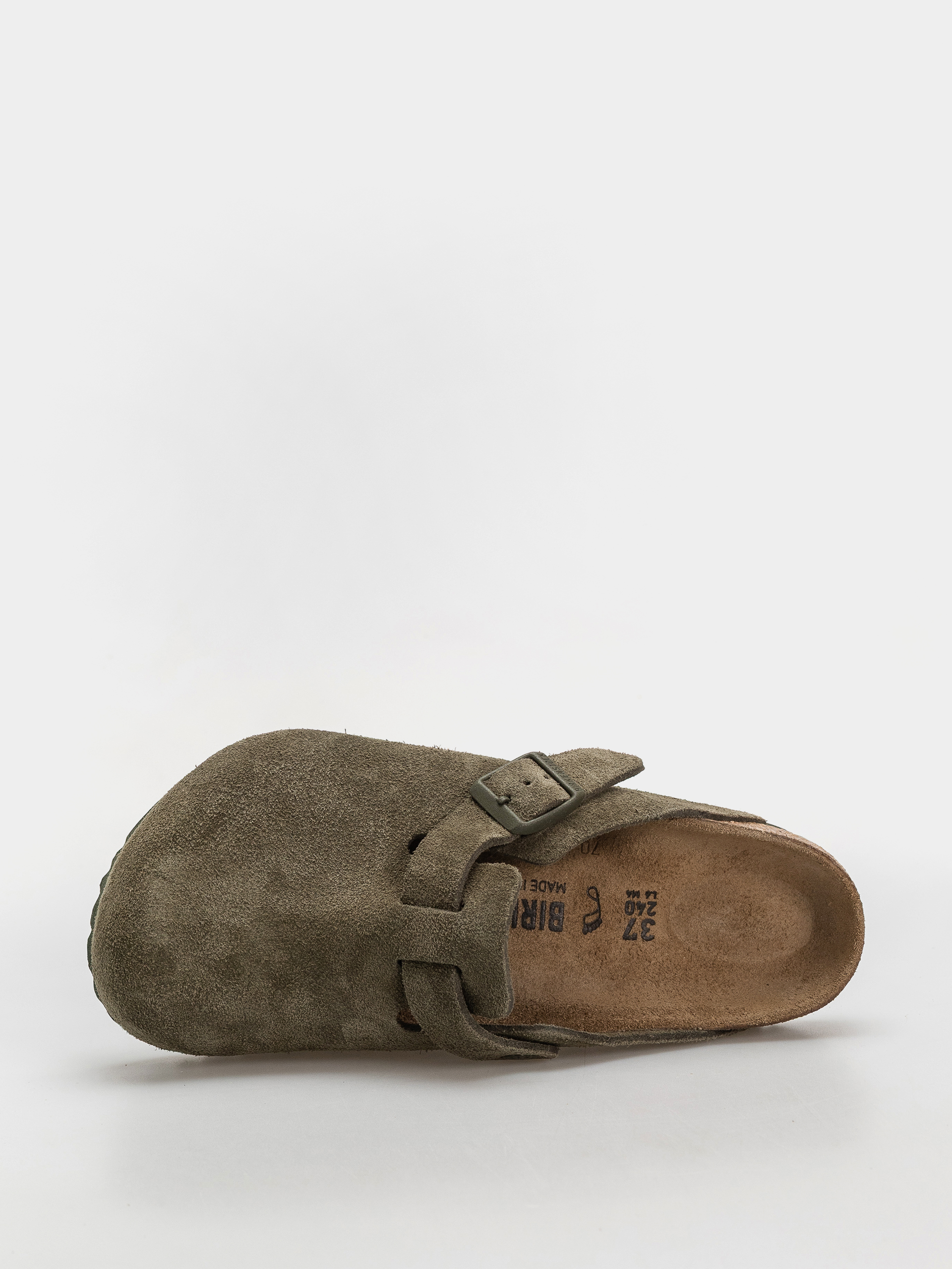 Šľapky Birkenstock Boston Suede Leather Regular (thyme)