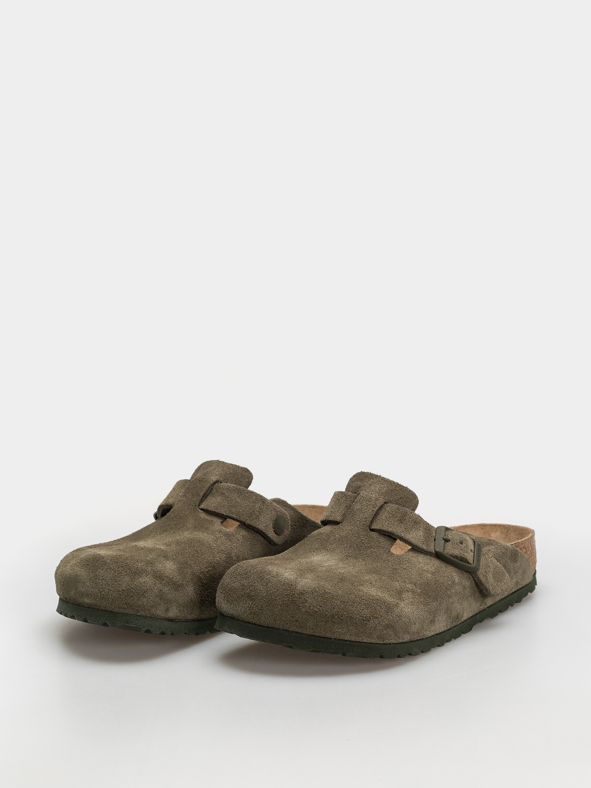 Šľapky Birkenstock Boston Suede Leather Regular (thyme)