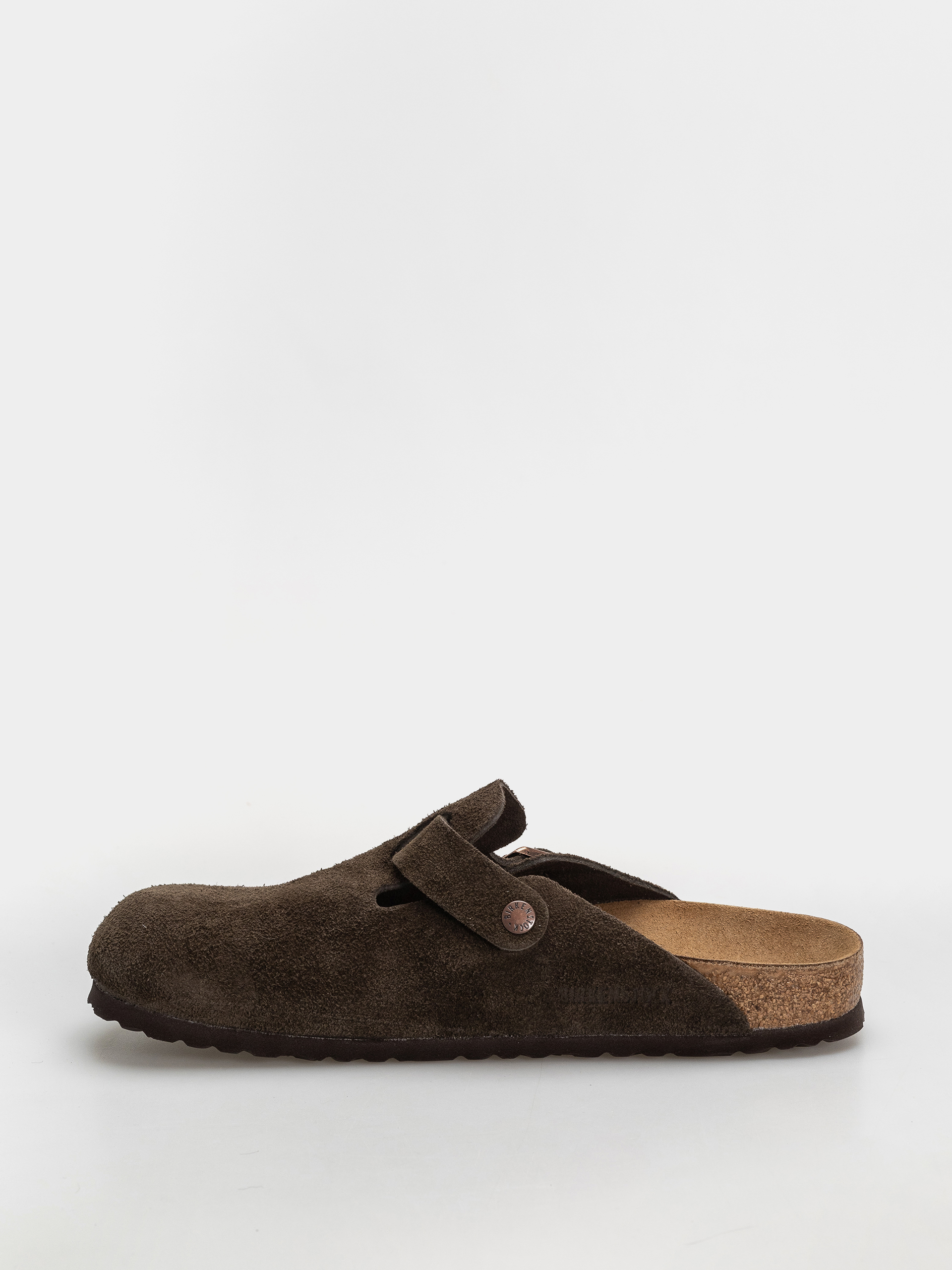 Šľapky Birkenstock Boston Suede Leather Narrow (mocca)