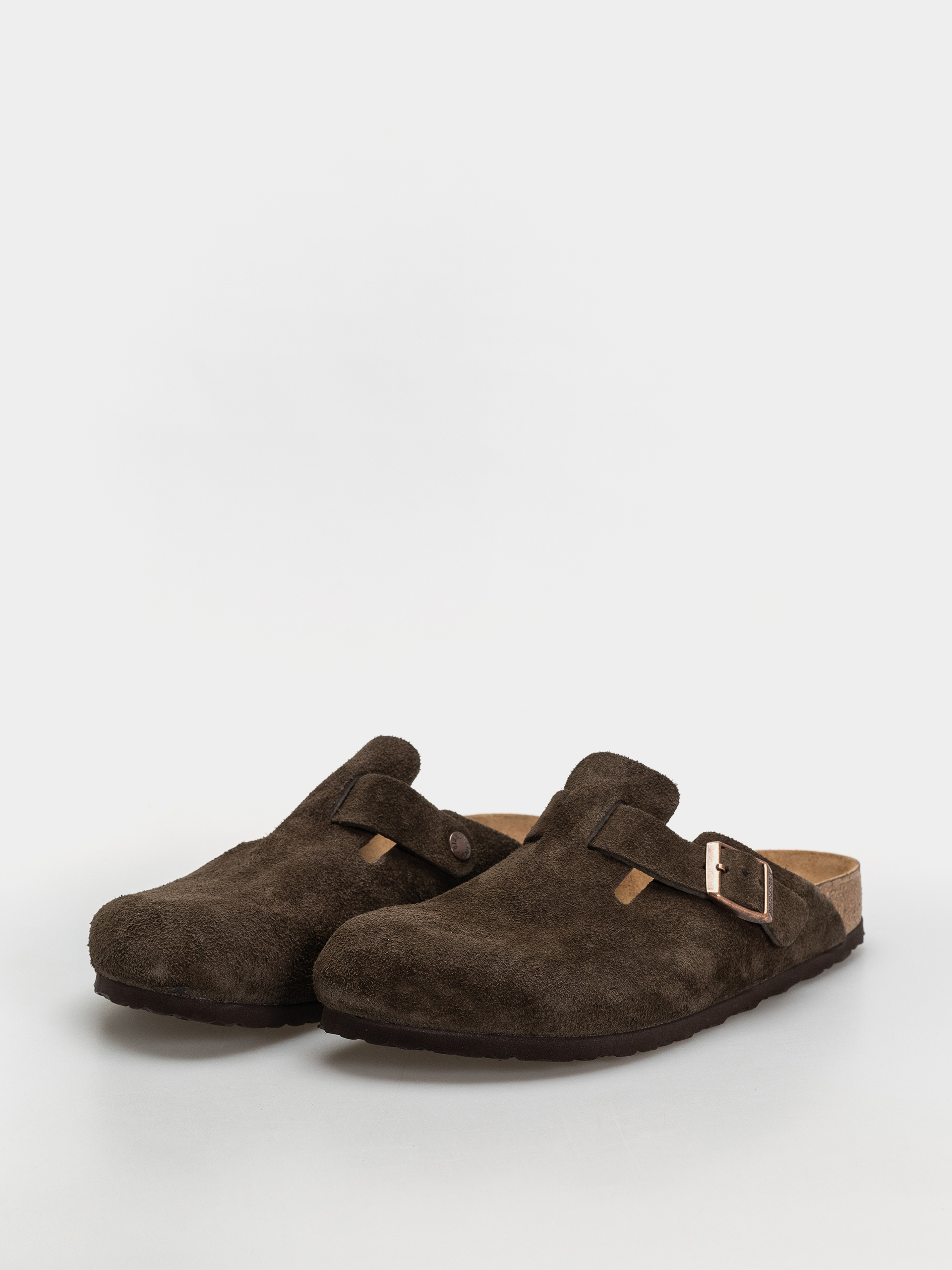 Šľapky Birkenstock Boston Suede Leather Narrow (mocca)
