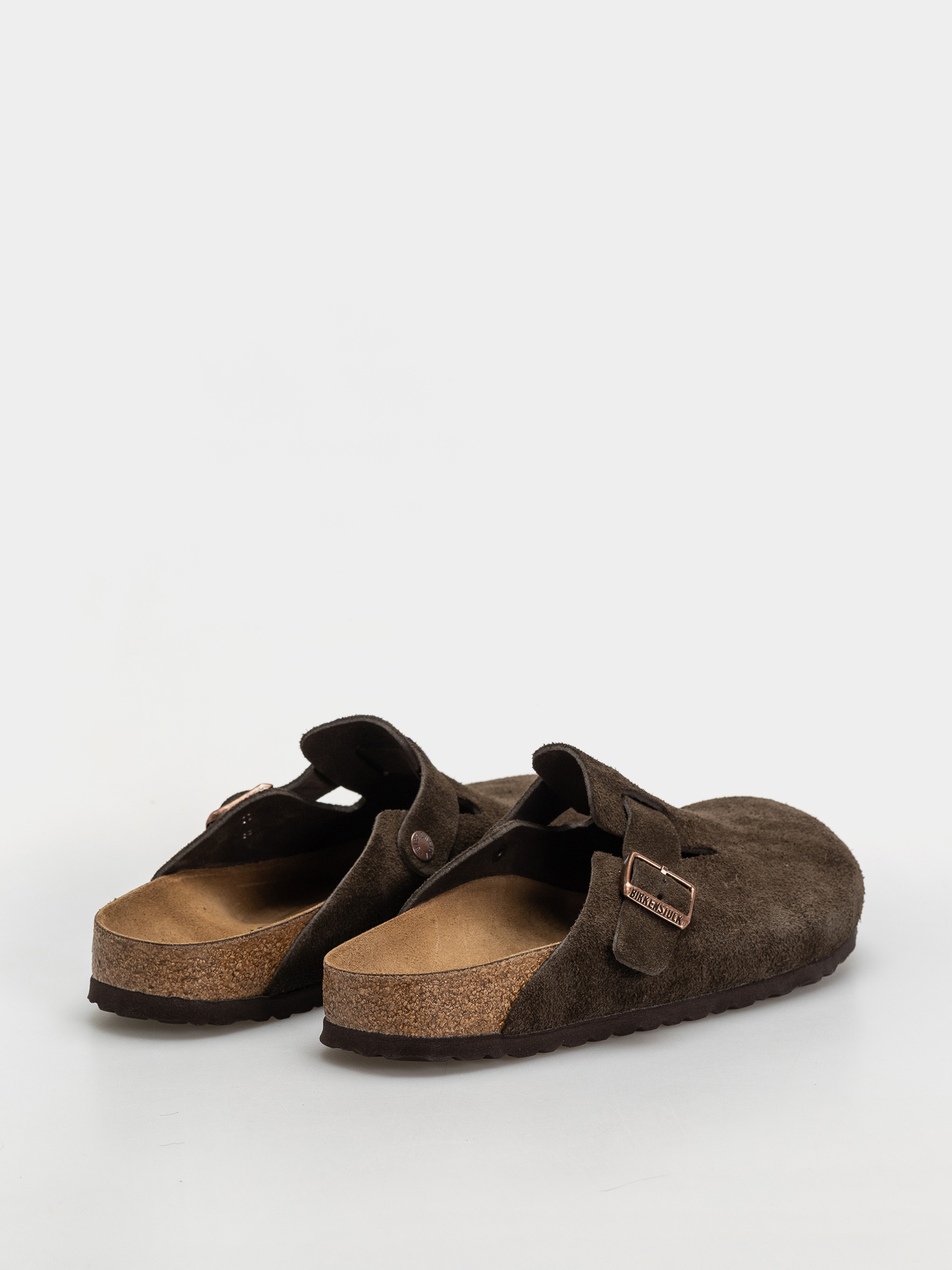 Šľapky Birkenstock Boston Suede Leather Narrow (mocca)
