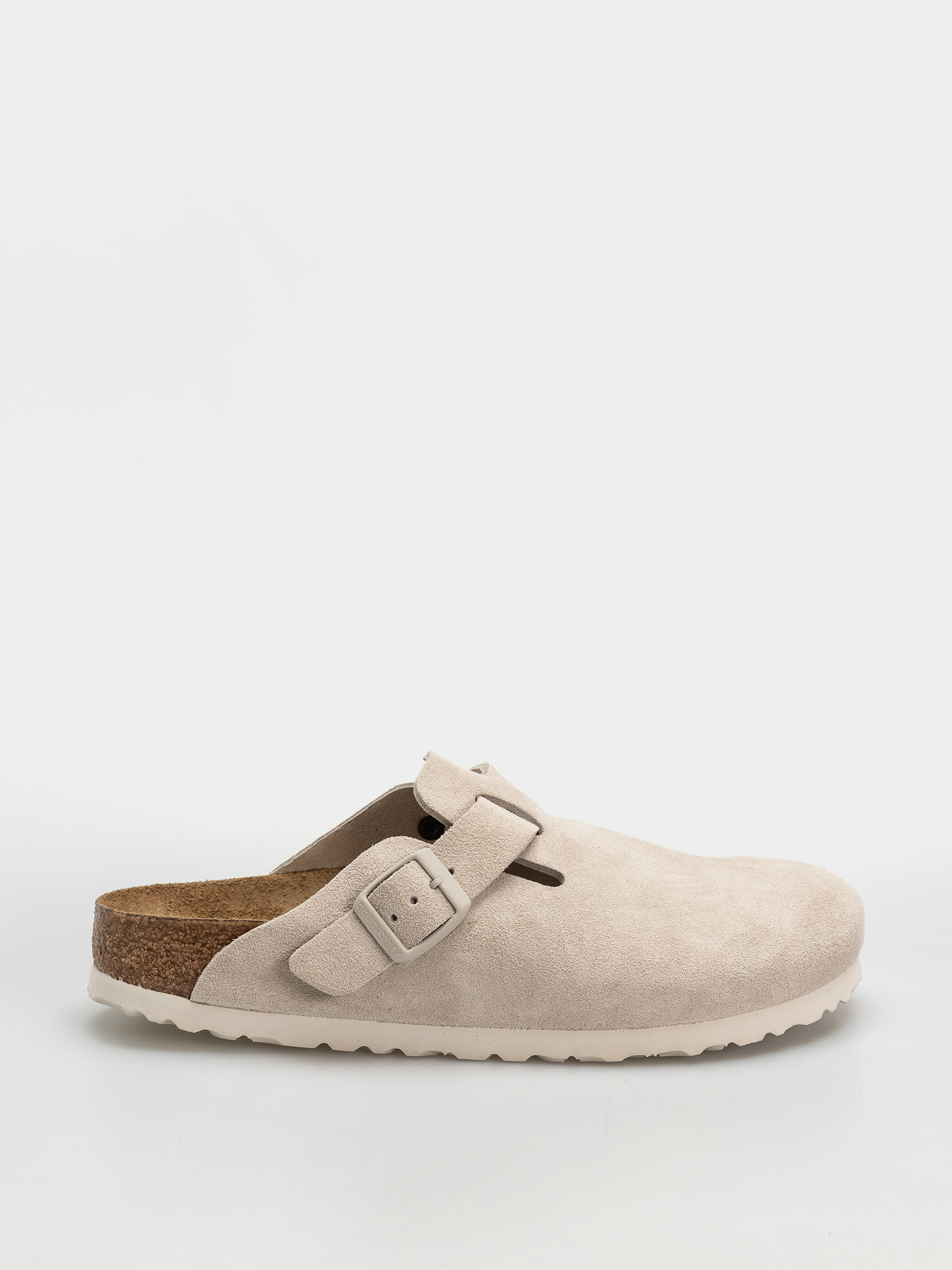 u0160u013eapky Birkenstock Boston Suede Leather Narrow (oyster)
