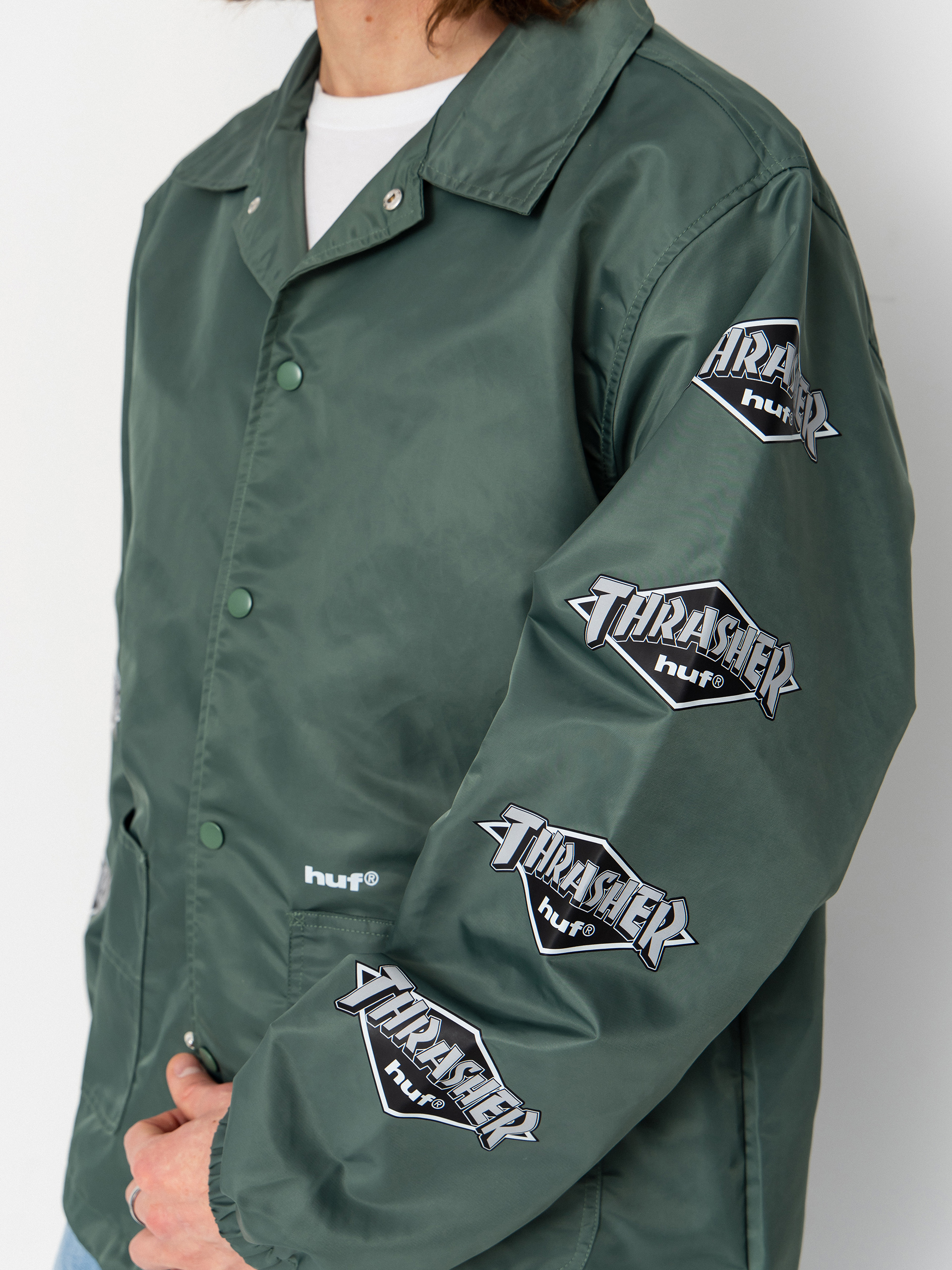 Bunda HUF X Thrasher Logo (forest green)
