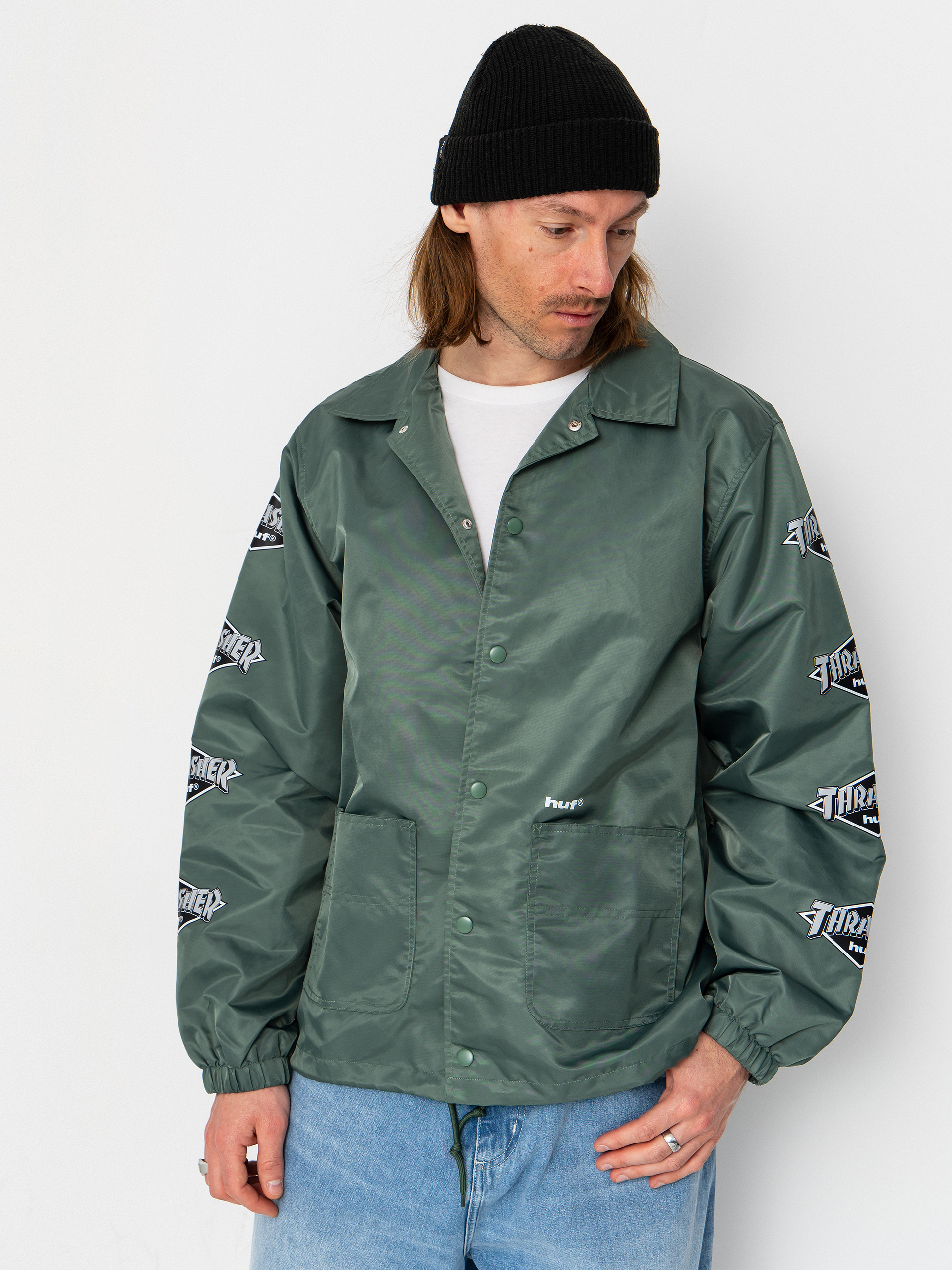 Bunda HUF X Thrasher Logo (forest green)