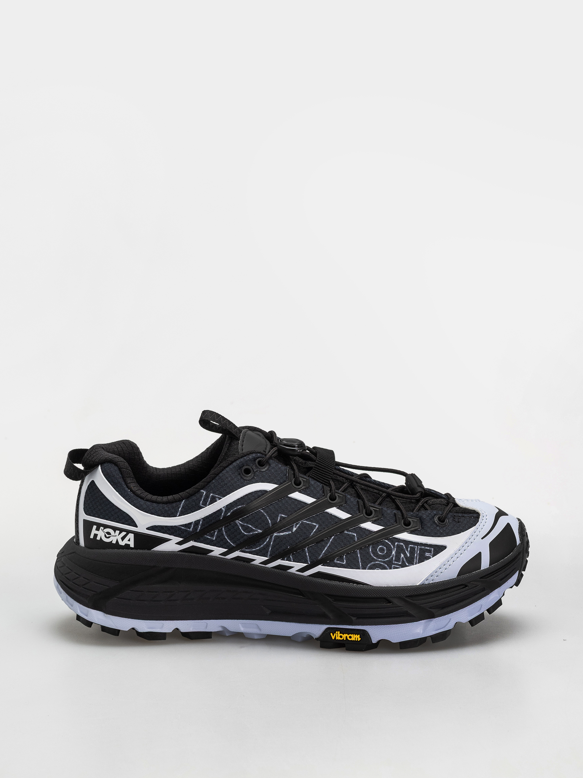 Topu00e1nky Hoka Mafate Three2 Wordmark (carbon black/ambient blue)