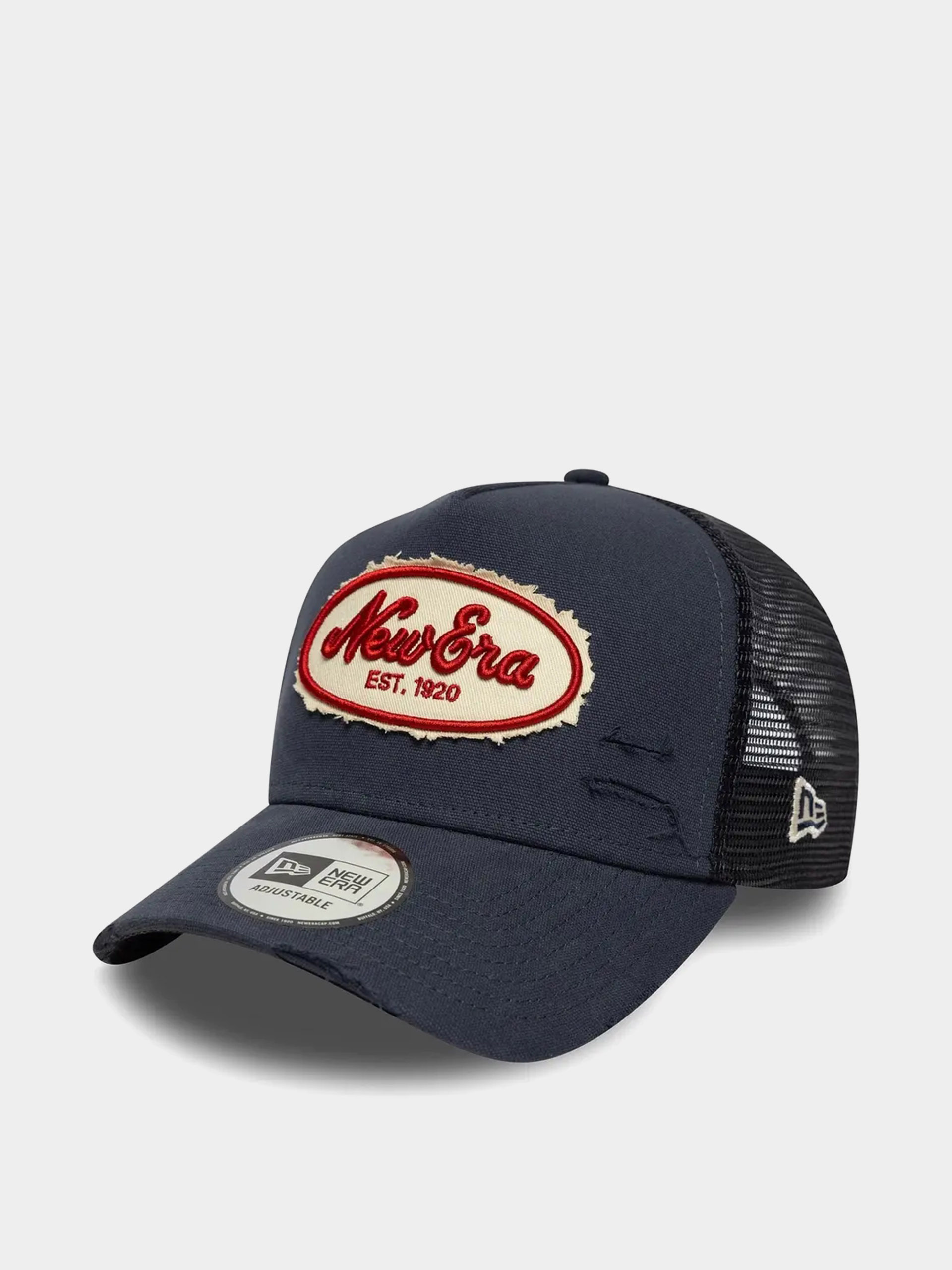 Šiltovka New Era Oval Canvas Distress Trucker (navy)