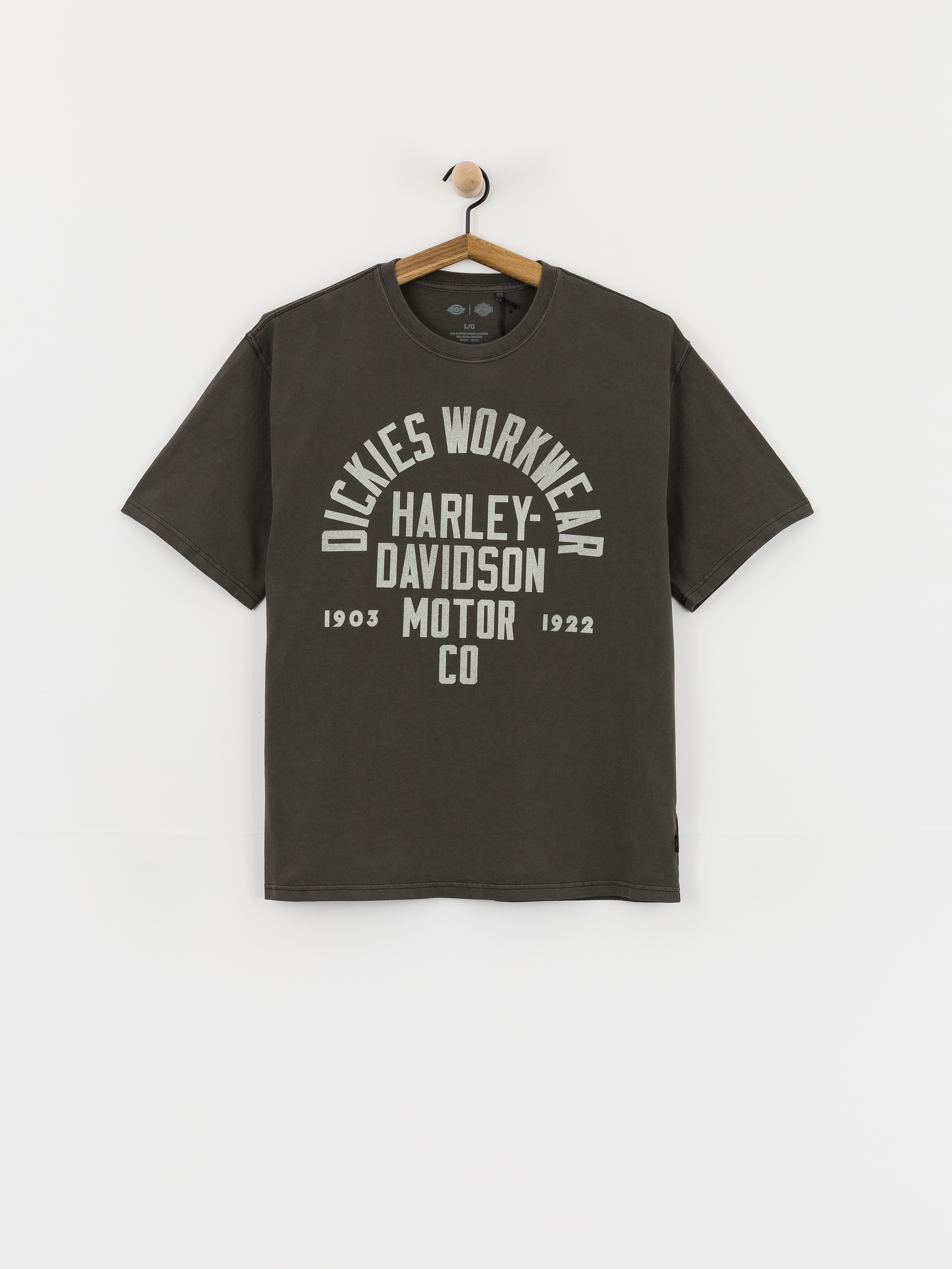 Tričko Dickies X Harley Davidson Vintage Wash (black)