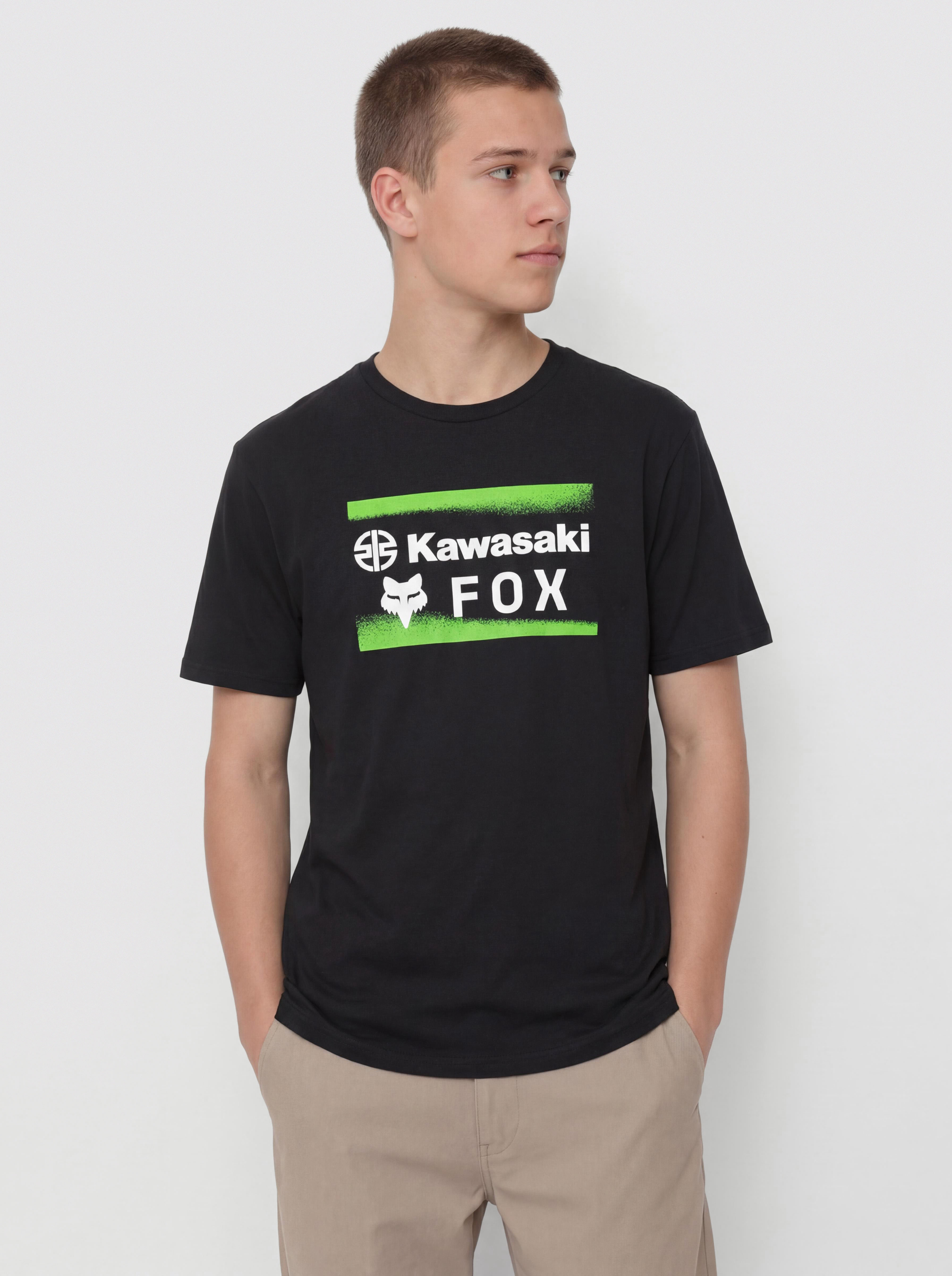 Tričko Fox X Kawasaki (black)
