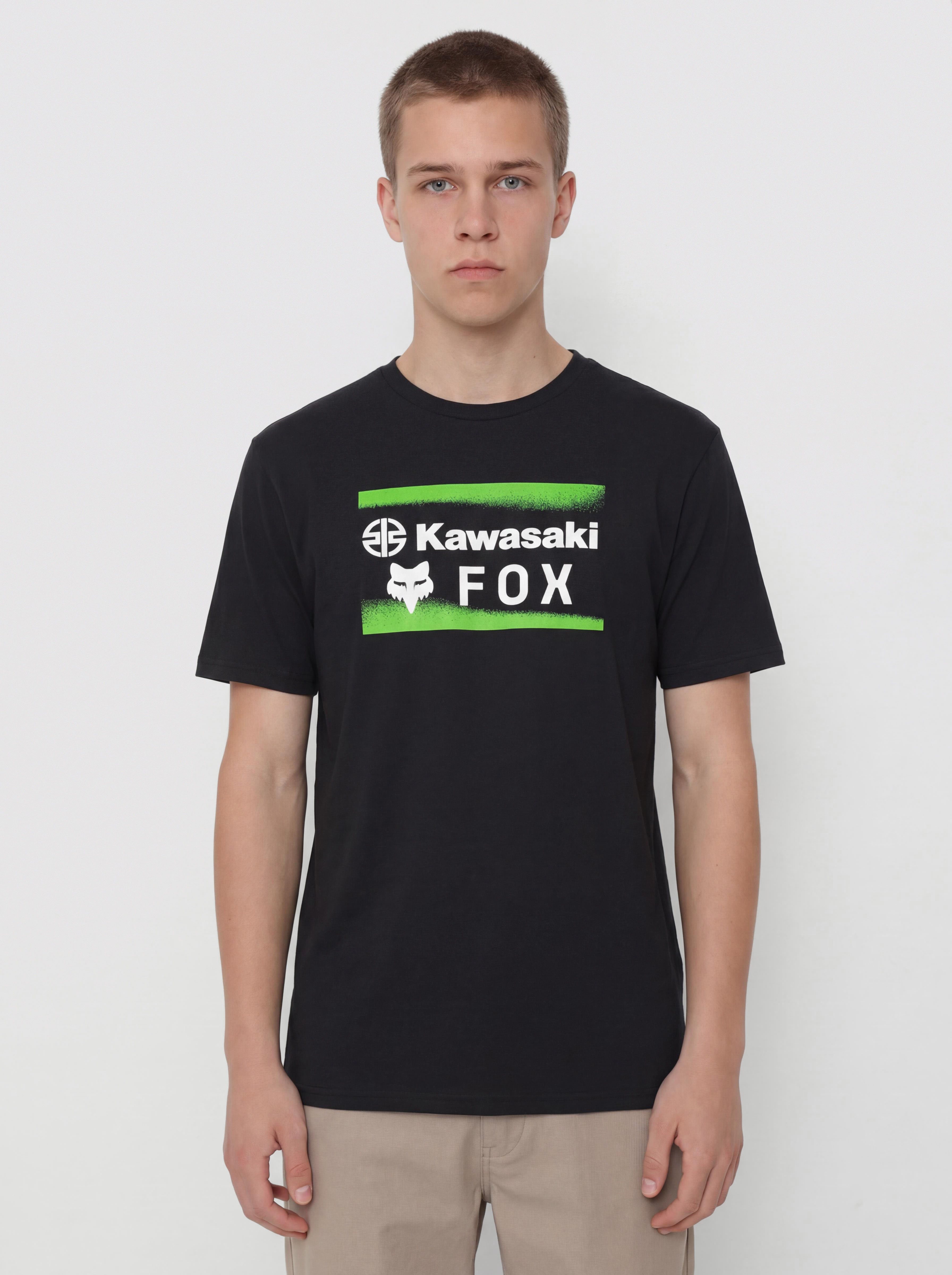 Tričko Fox X Kawasaki (black)
