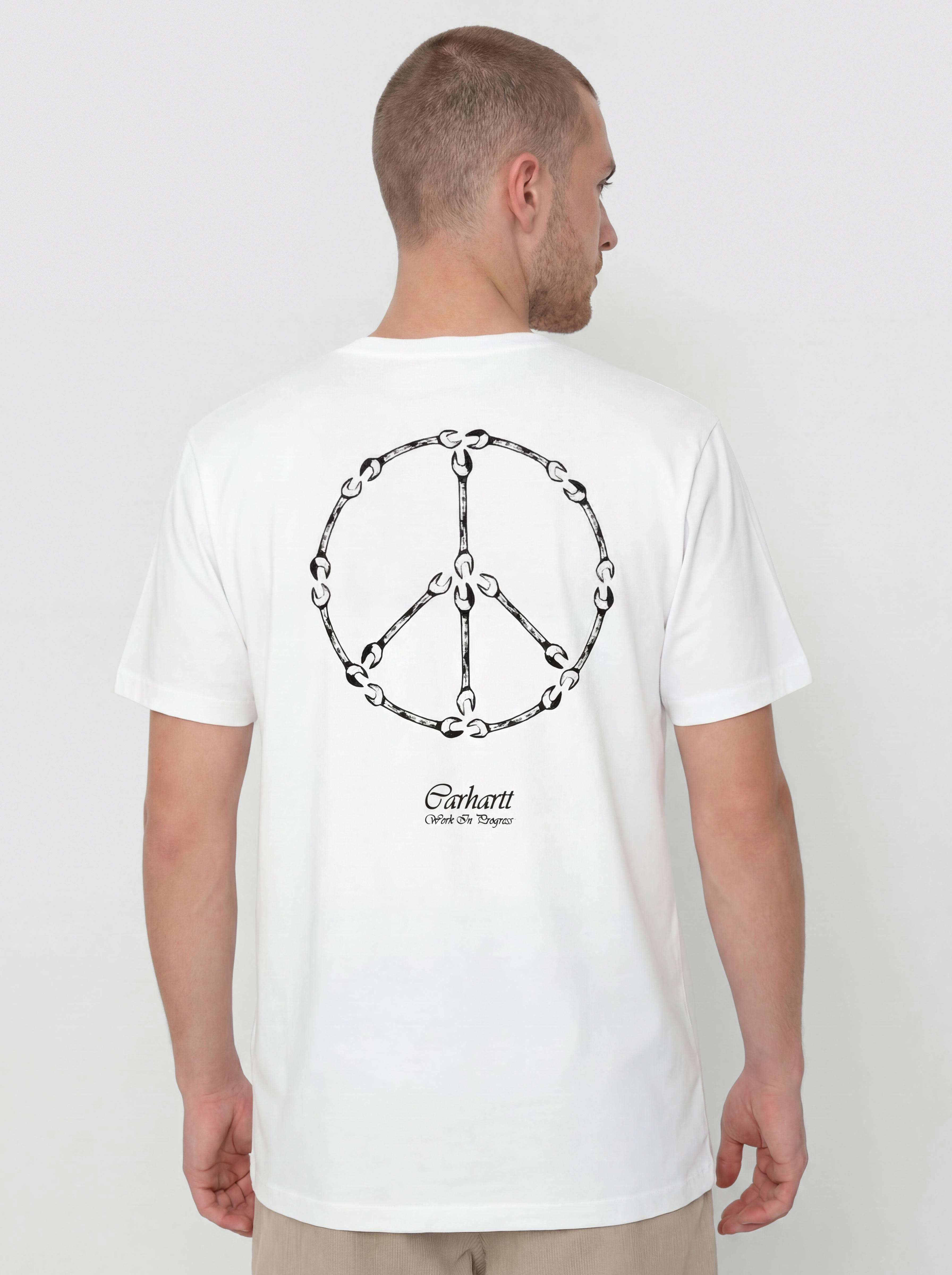 Tričko Carhartt WIP Peace And Work (white/black)