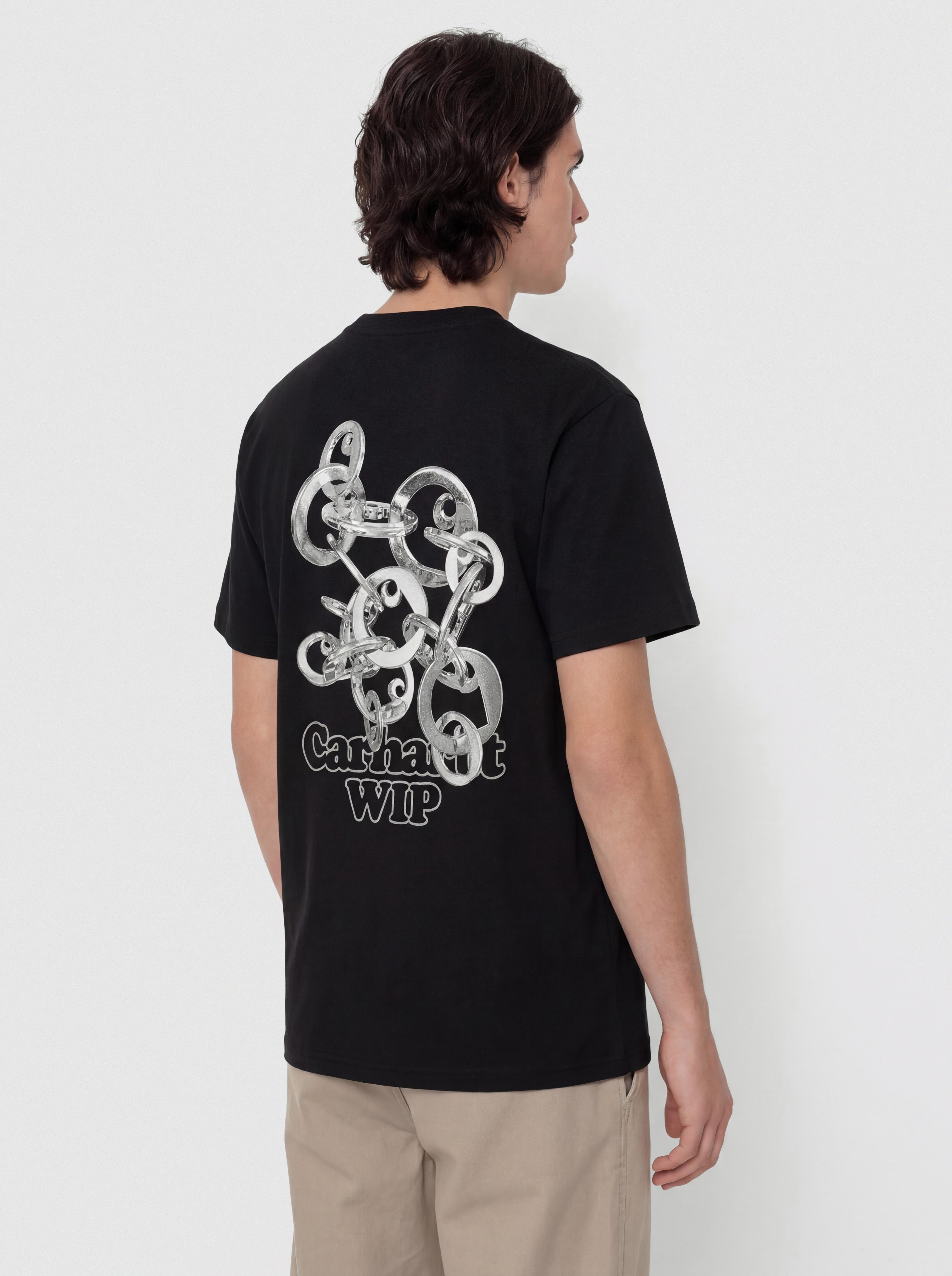 Tričko Carhartt WIP Linked Charms (black/silver)