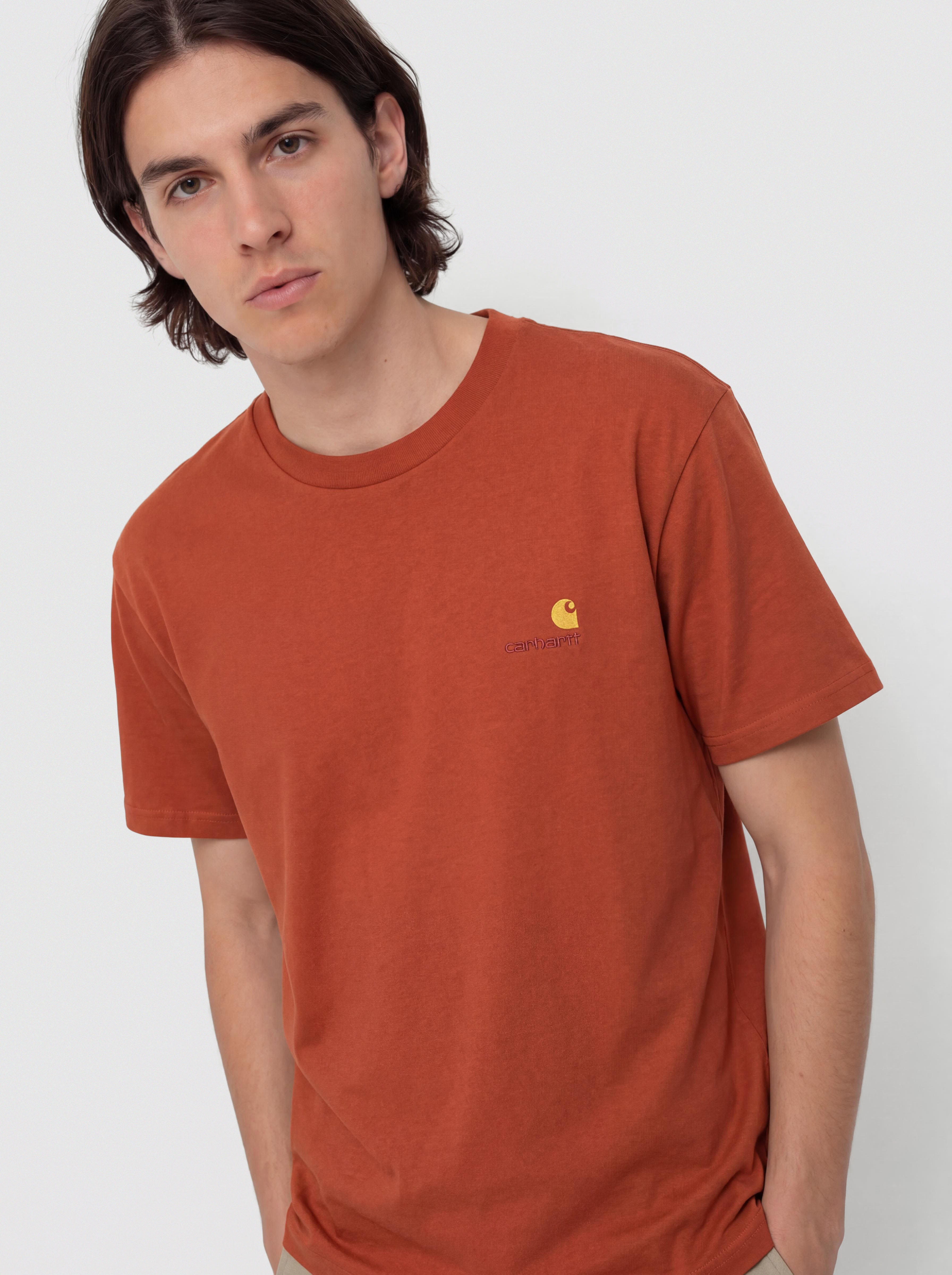Tričko Carhartt WIP American Script (oxide red)