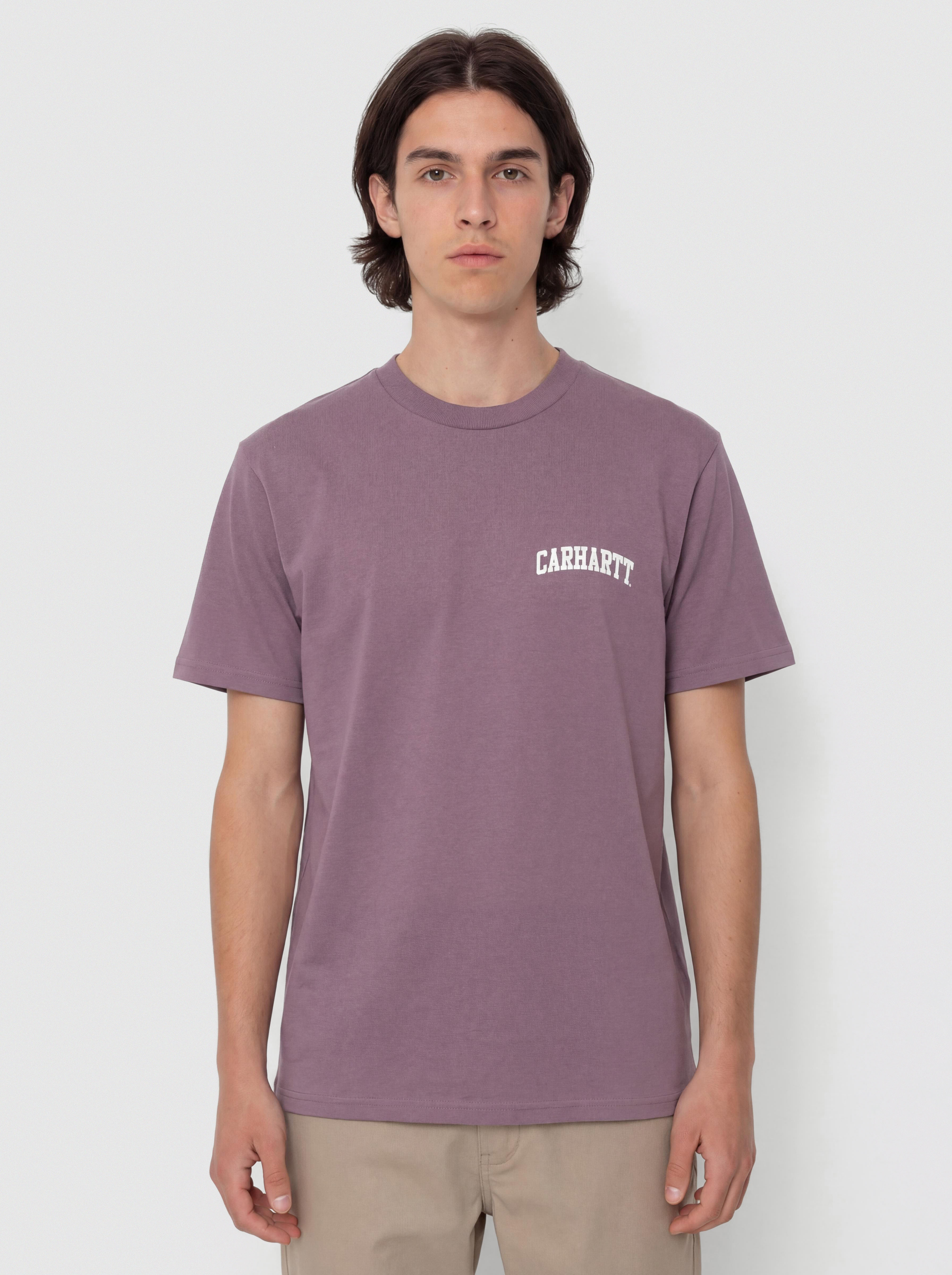 Tričko Carhartt WIP University Script (phlox/white)