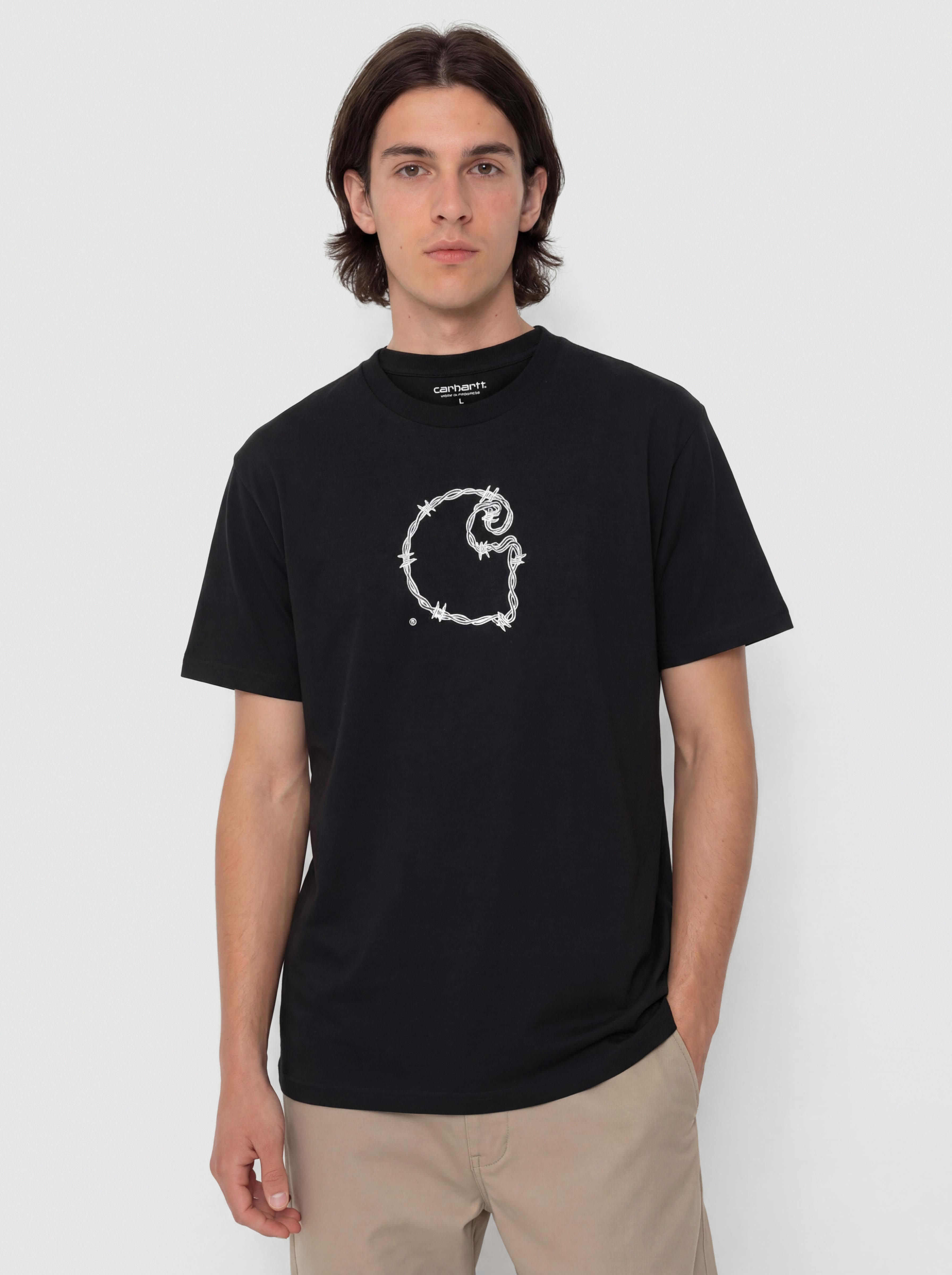 Tričko Carhartt WIP Barbwire C (black)