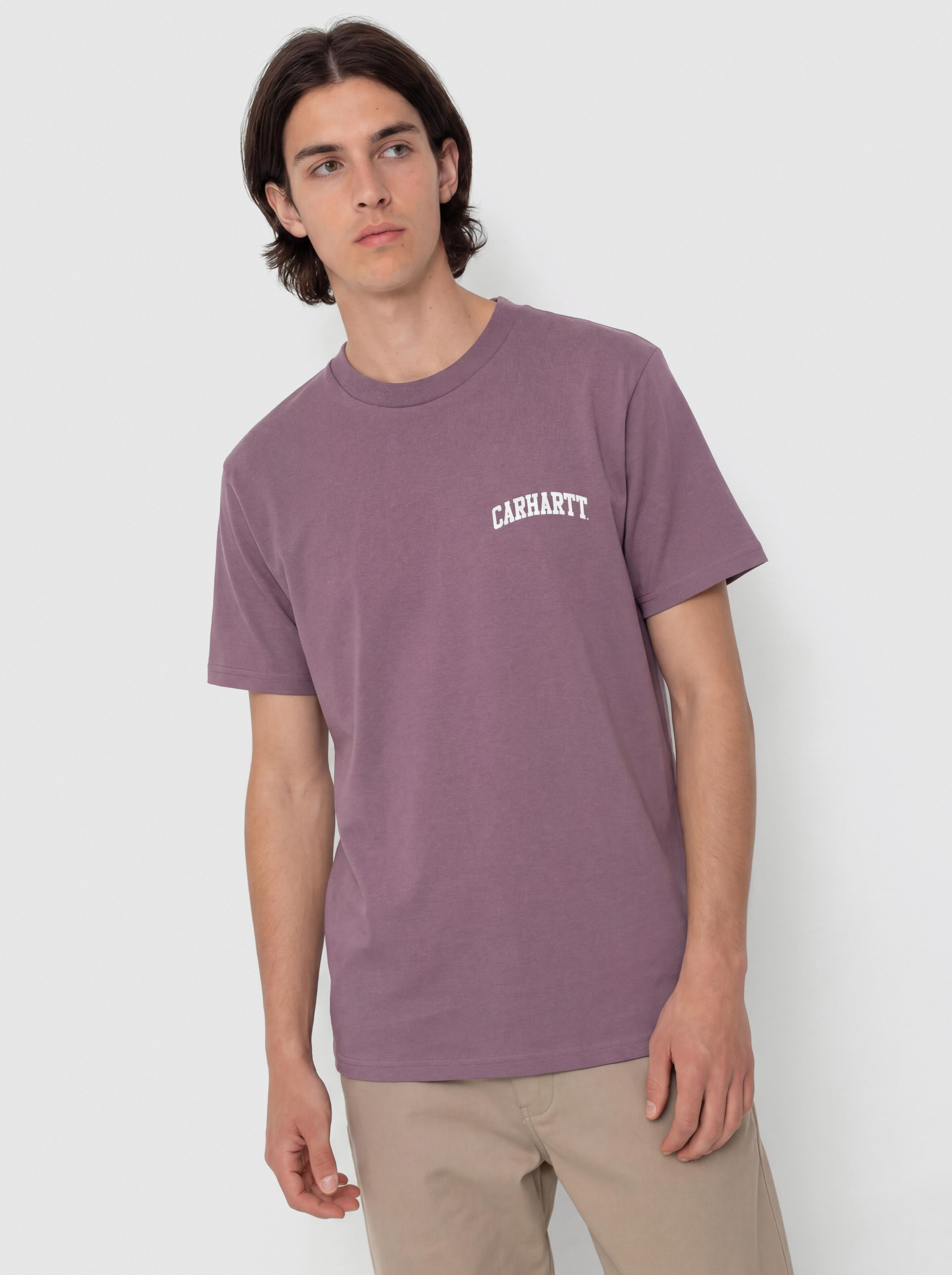 Tričko Carhartt WIP University Script (phlox/white)