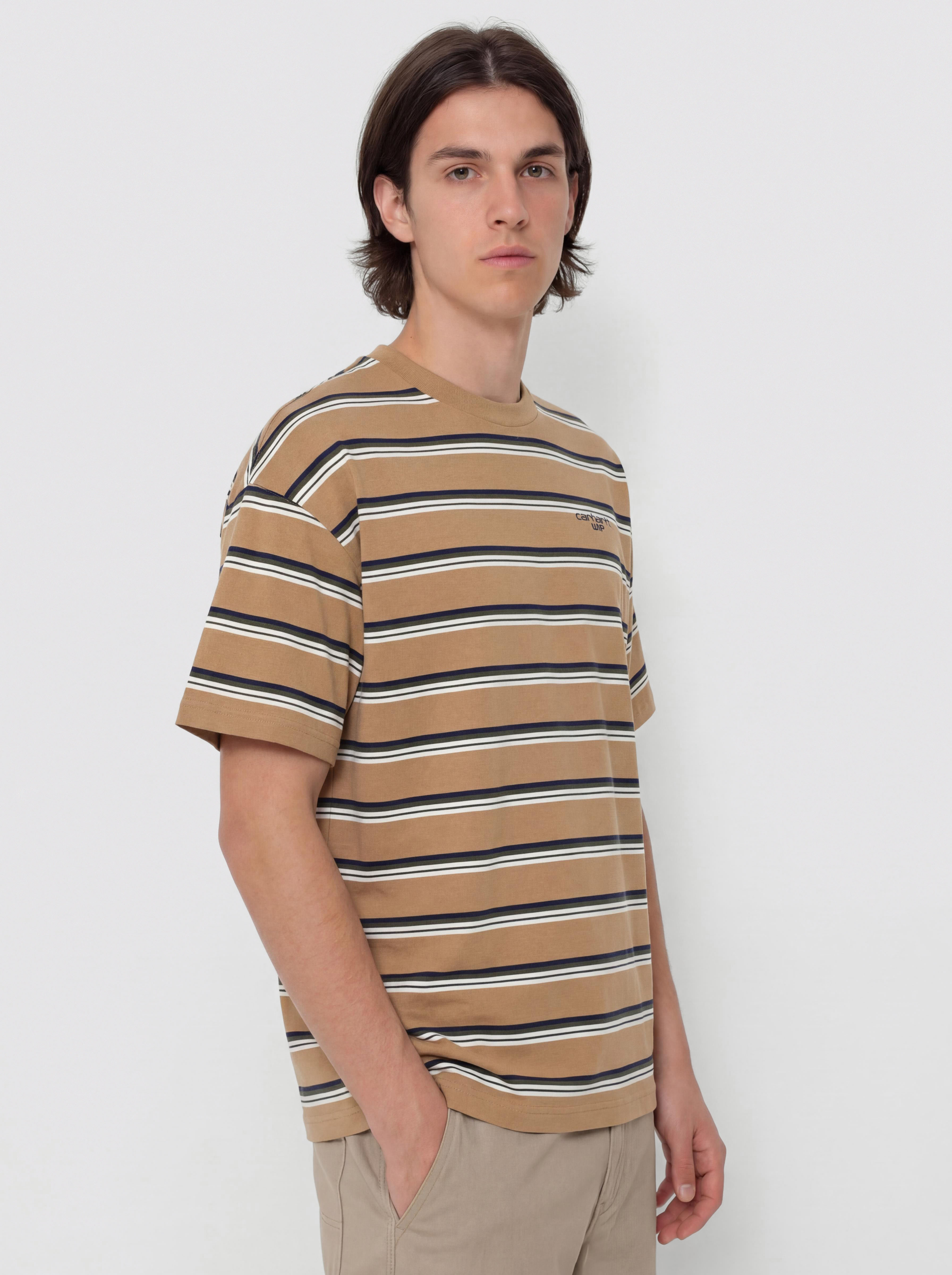 Tričko Carhartt WIP Holm (holm stripe/peanut)
