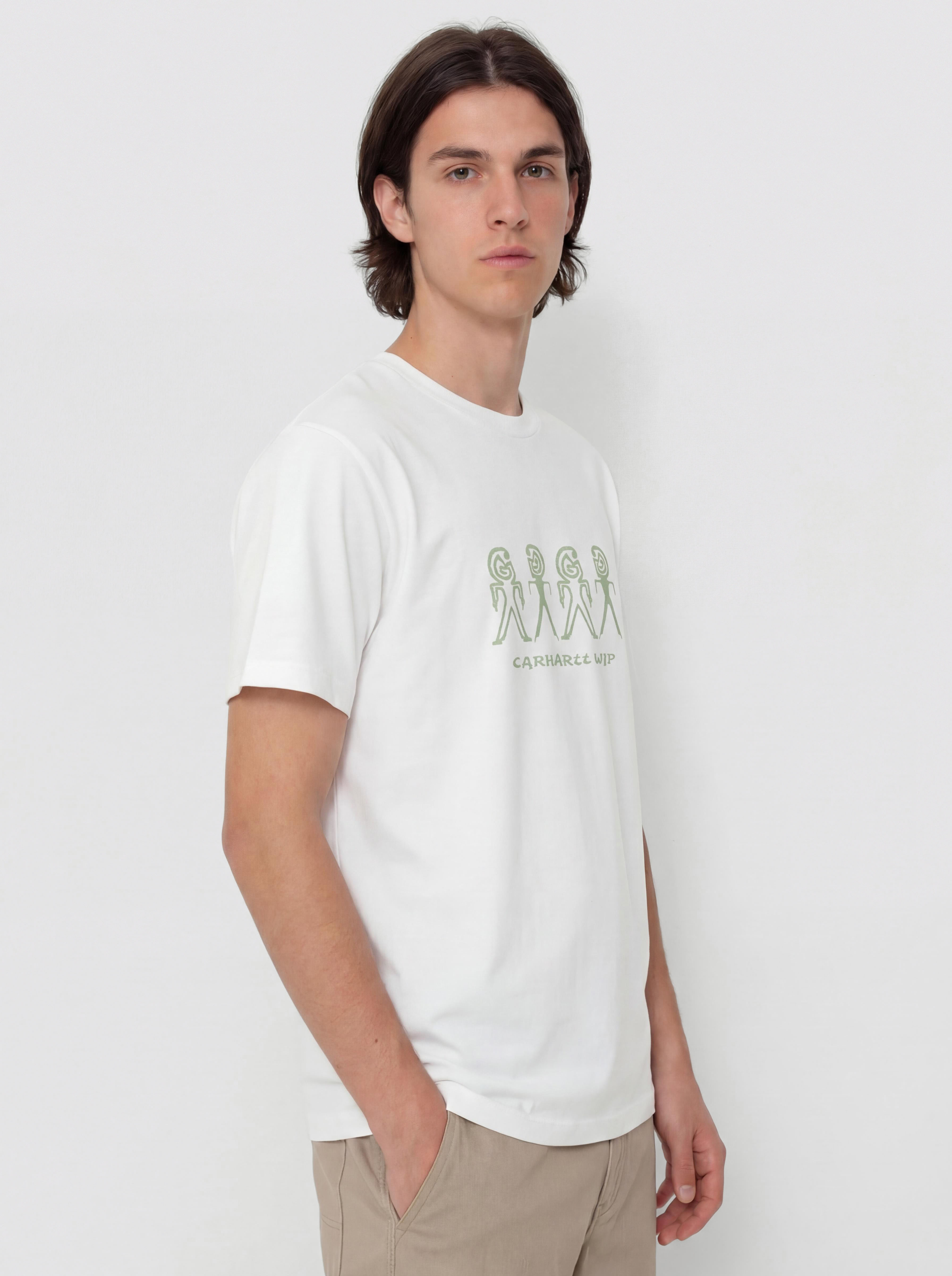 Tričko Carhartt WIP Terrestrial (white/pale olive/pigment garment dyed)