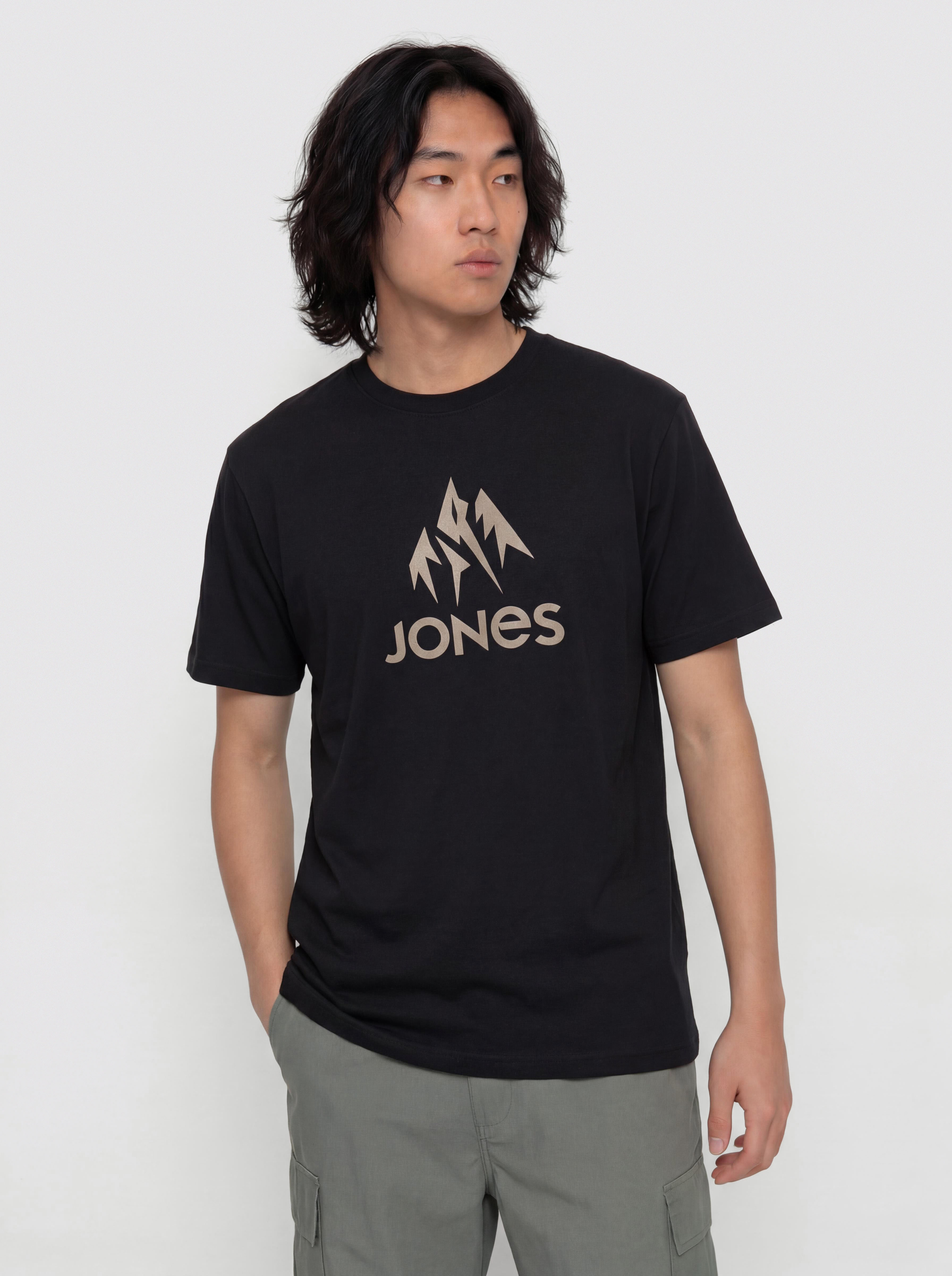 Tričko Jones Snowboards Truckee Org Cot (stealth black)