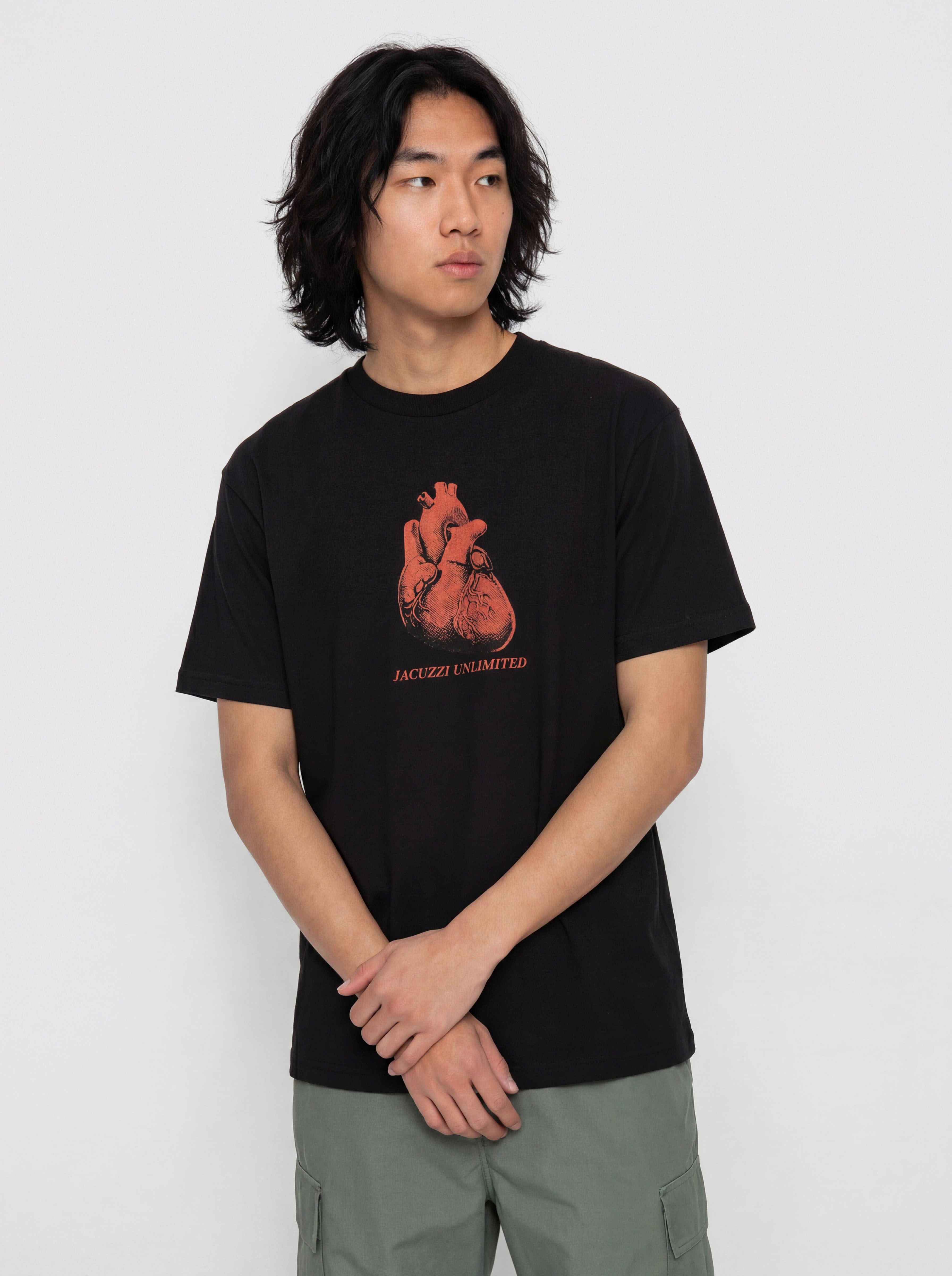 Tričko Jacuzzi Heart Garment Dye Premium (black)