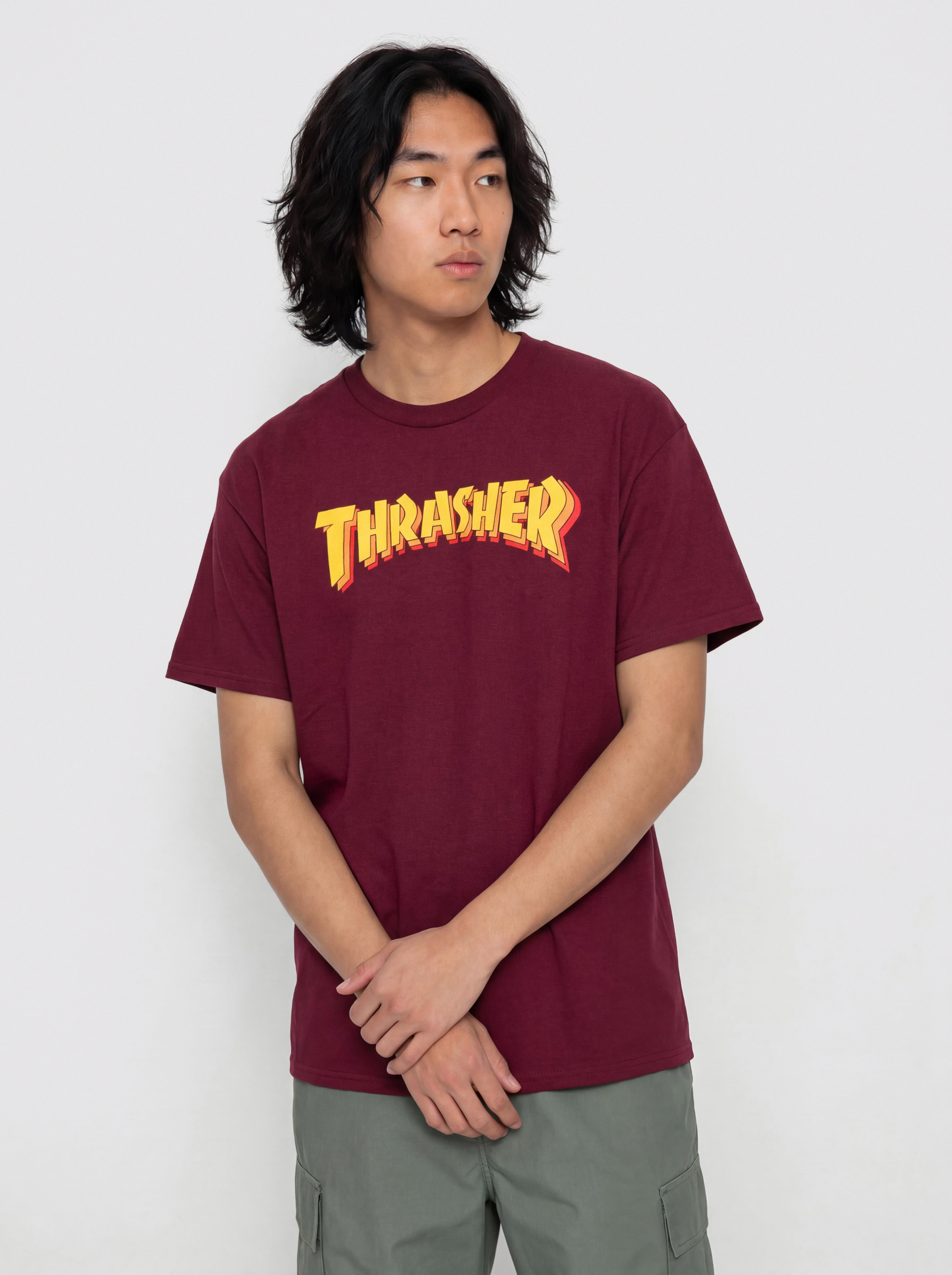 Tričko Thrasher Stacked (maroon)