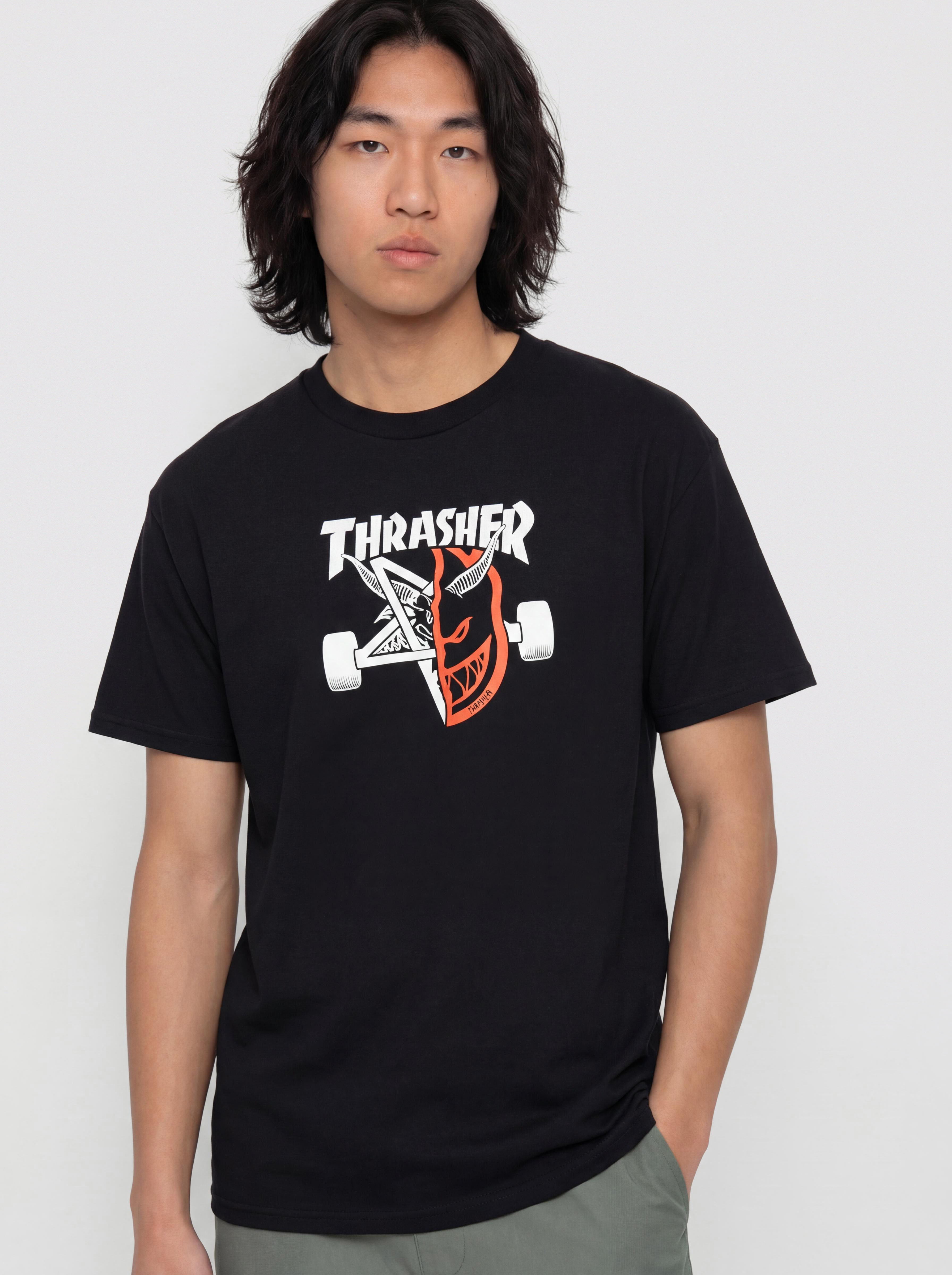 Tričko Thrasher x Spitfire Thrash & Burn (black)