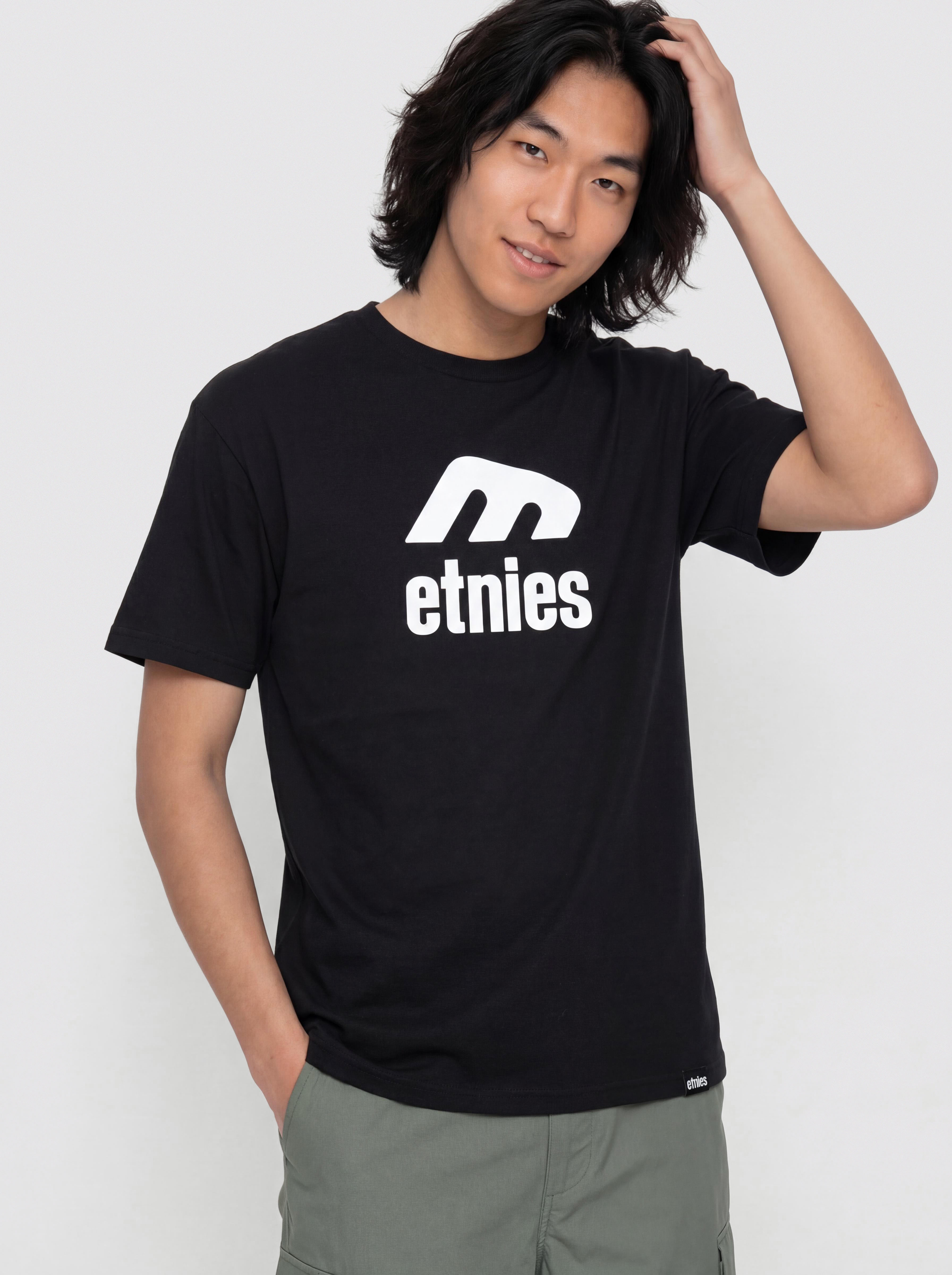 Tričko Etnies Icon E (black/white)
